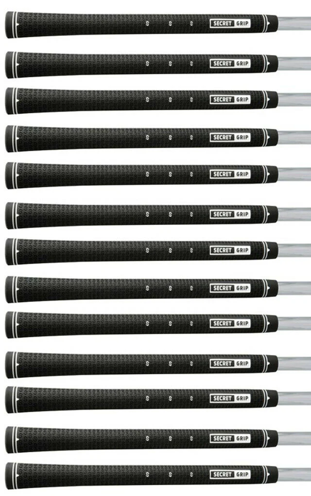 13pc SET BOCCIERI GOLF SECRET GRIP ORIGINAL BLACK COUNTER BALANCE GRIPS