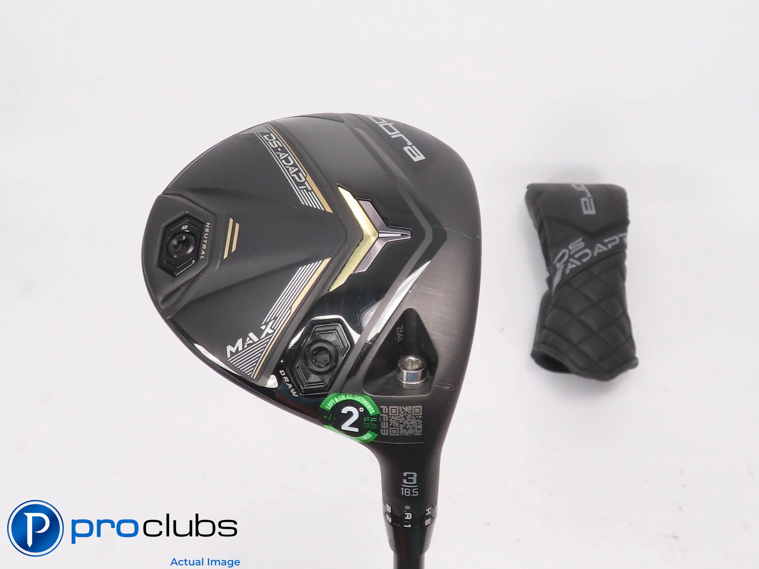 Ladies Cobra DS-Adapt MAX 18.5* 3 Wood w/HC - UST Helium 4F1 Ladies - 504593