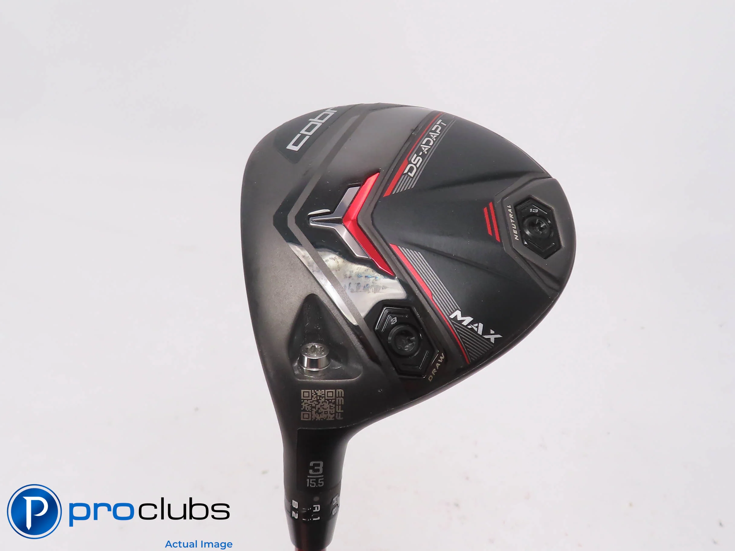 Left Handed Cobra DS-Adapt MAX 15.5* 3 Wood - Denali Red 50g Regular - 504410
