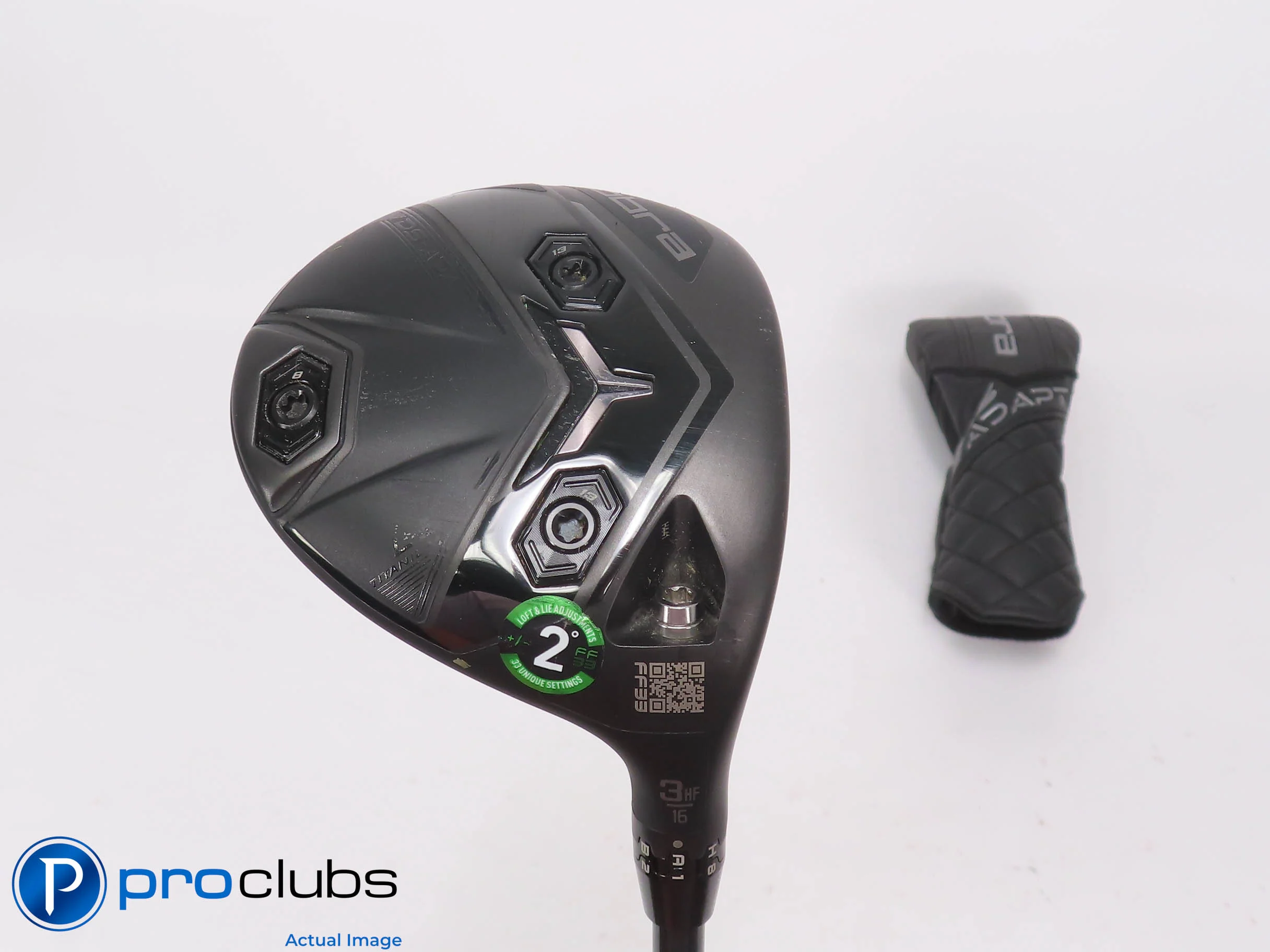 Cobra DS-Adapt LS Titanium HF 16* 3 Wood w/ HC - Denali Black 70g Stiff - 504614