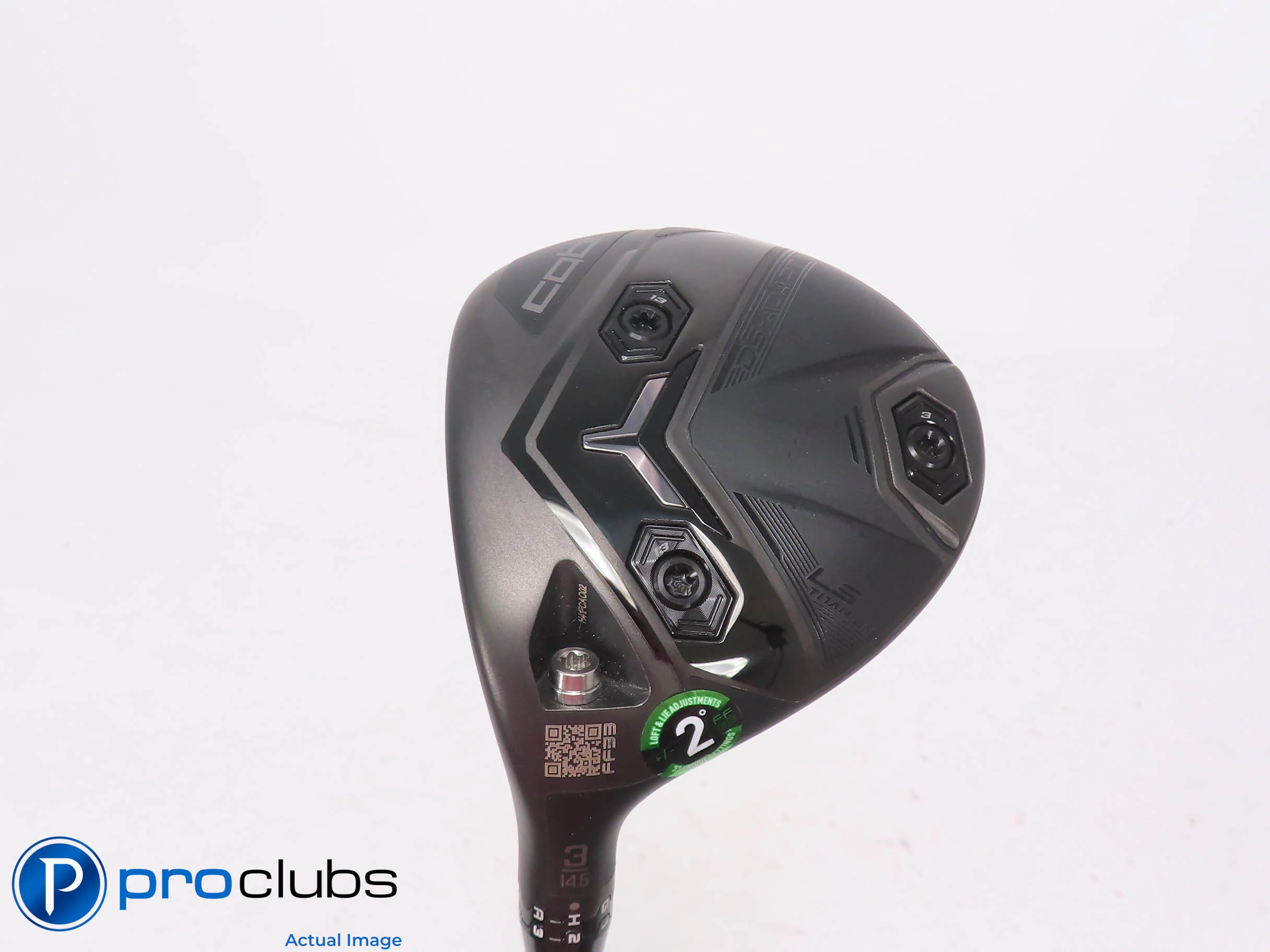 Left Handed Cobra DS Adapt LS Ti 14.5* 3 Wood - Denali Blue Regular - 504431