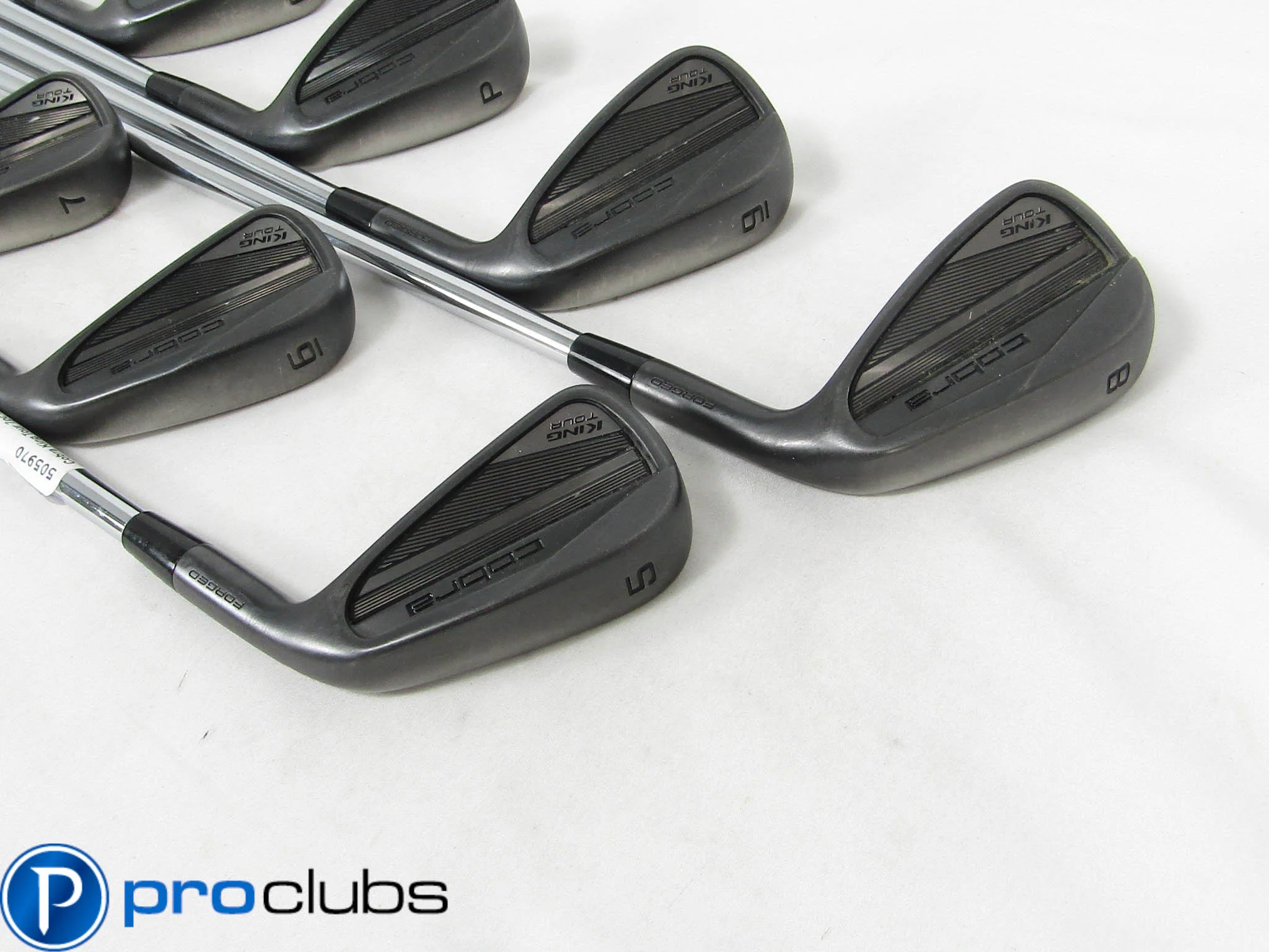 COBRA KING TOUR BLACK FORGED IRONS 5-PW,GW STEEL PROJECT X LZ 120 STIFF #505970 - Image 2