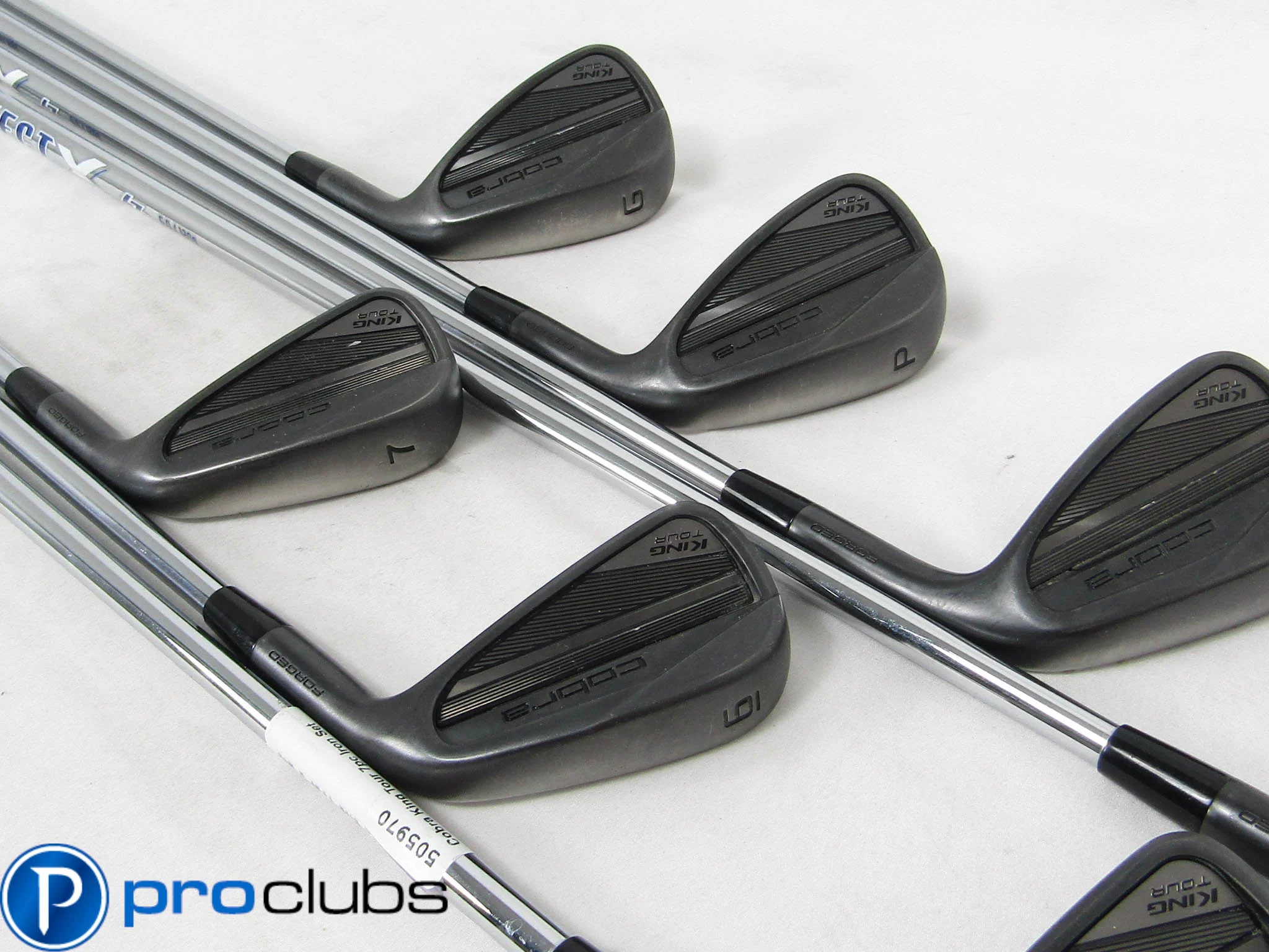 COBRA KING TOUR BLACK FORGED IRONS 5-PW,GW STEEL PROJECT X LZ 120 STIFF #505970 - Image 3