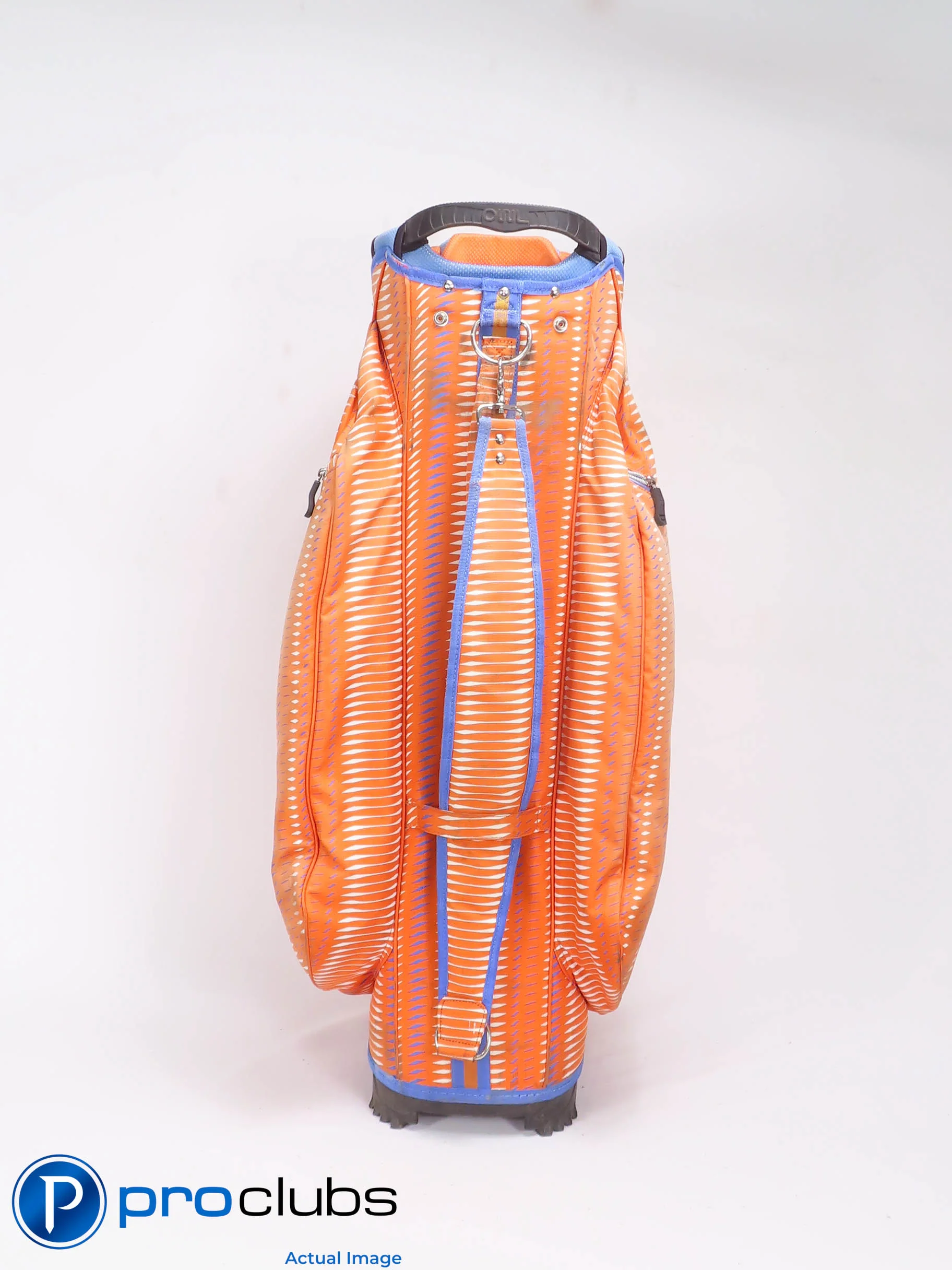 OWL Golf 14-WAY Cart Bag w/Rainhood - Orange / Blue 511022 - Image 4