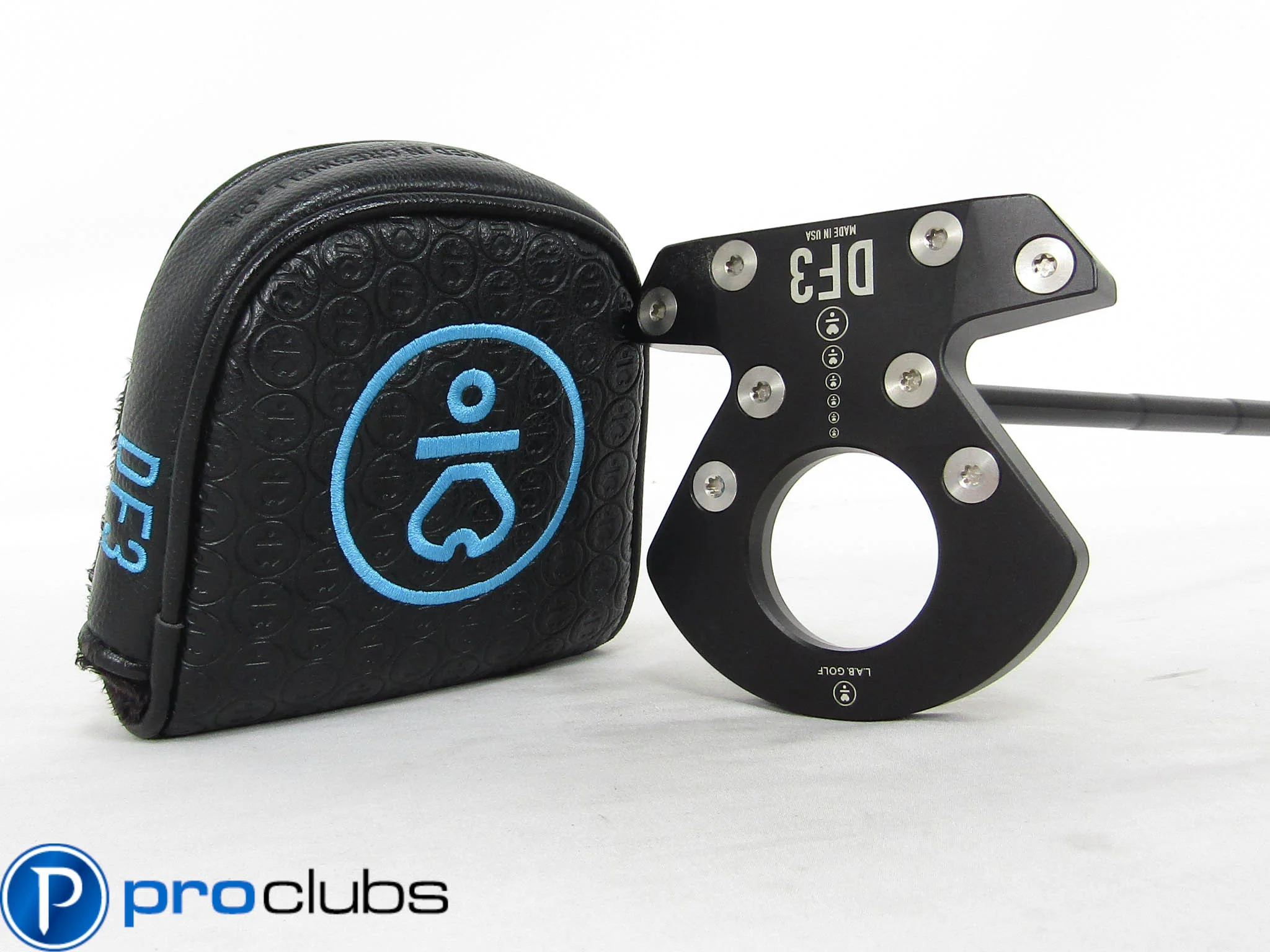 LAB GOLF DF3 BLACK (69* LIE) PUTTER 35" BLACK STEEL SHAFT w/ HEADCOVER #512303