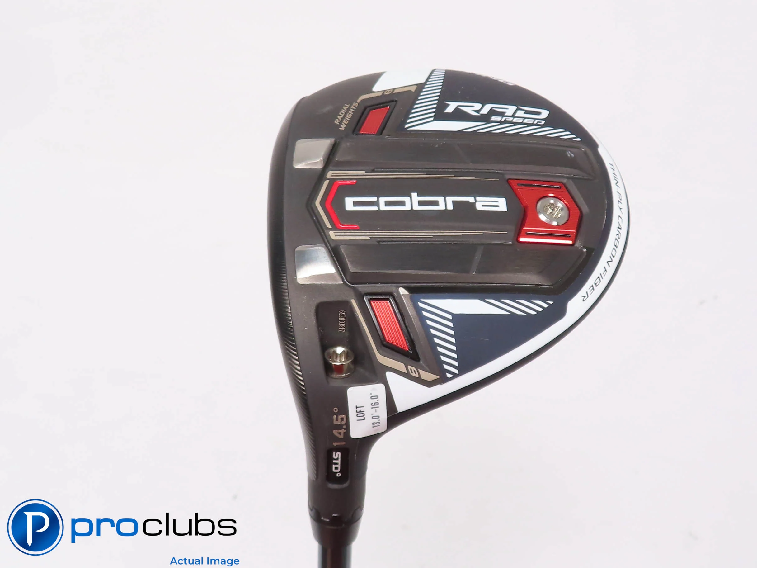 Left Handed Cobra Radspeed Peacoat 14.5* 3 Wood - LINQ Red 5F2 Senior - 451136