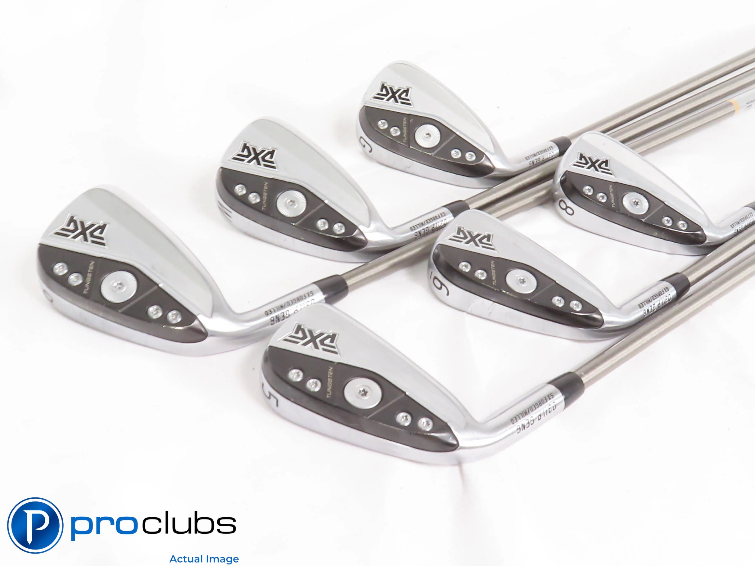 Left Handed PXG 0311P Gen6 Chrome 5-PW, GW Irons (NO 7 Iron) - Regular - 438671 - Image 2