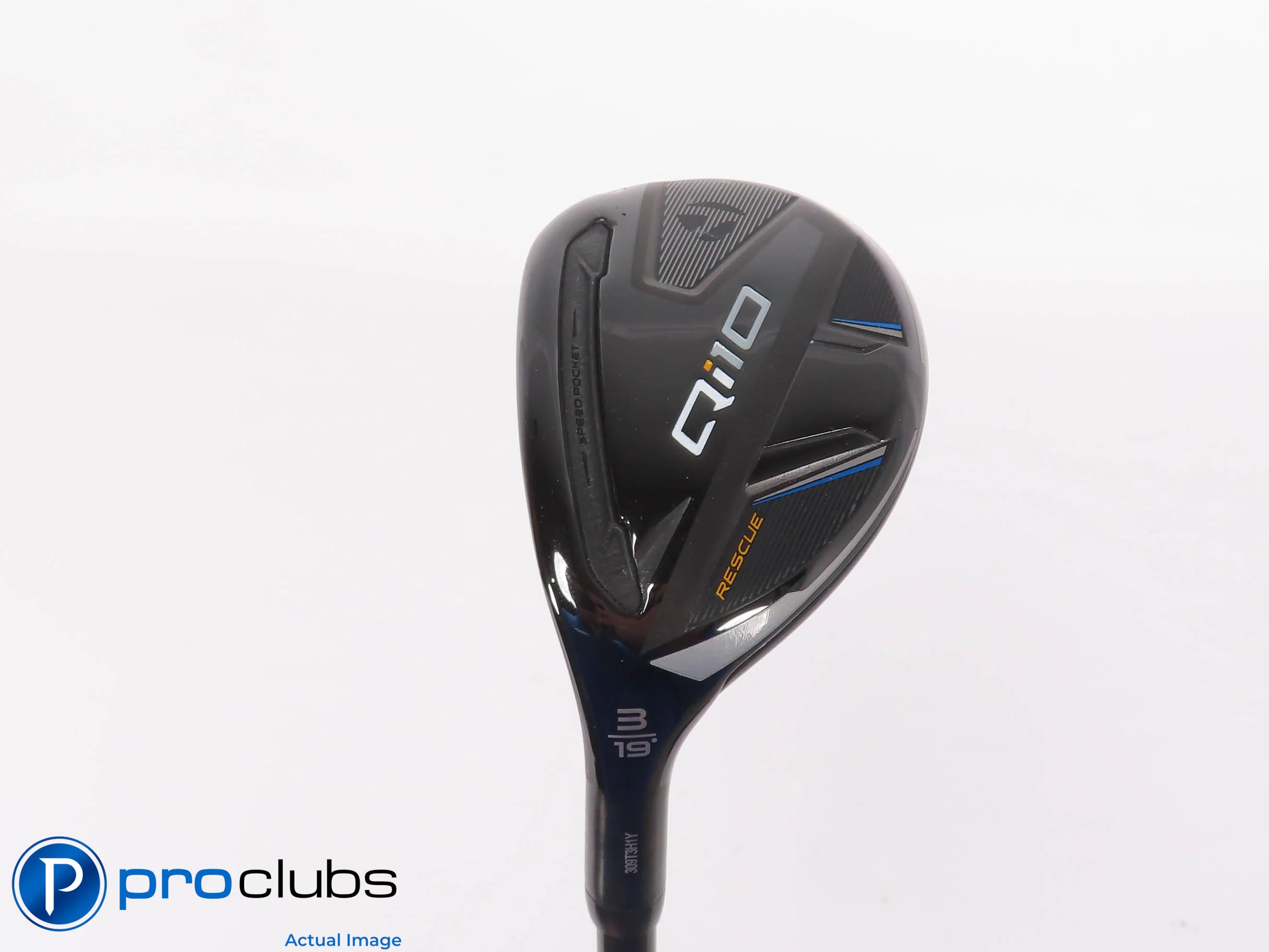 Left Handed TaylorMade Qi10 Rescue 19* 3 Hybrid - Tensei Orange X-Flex #464528