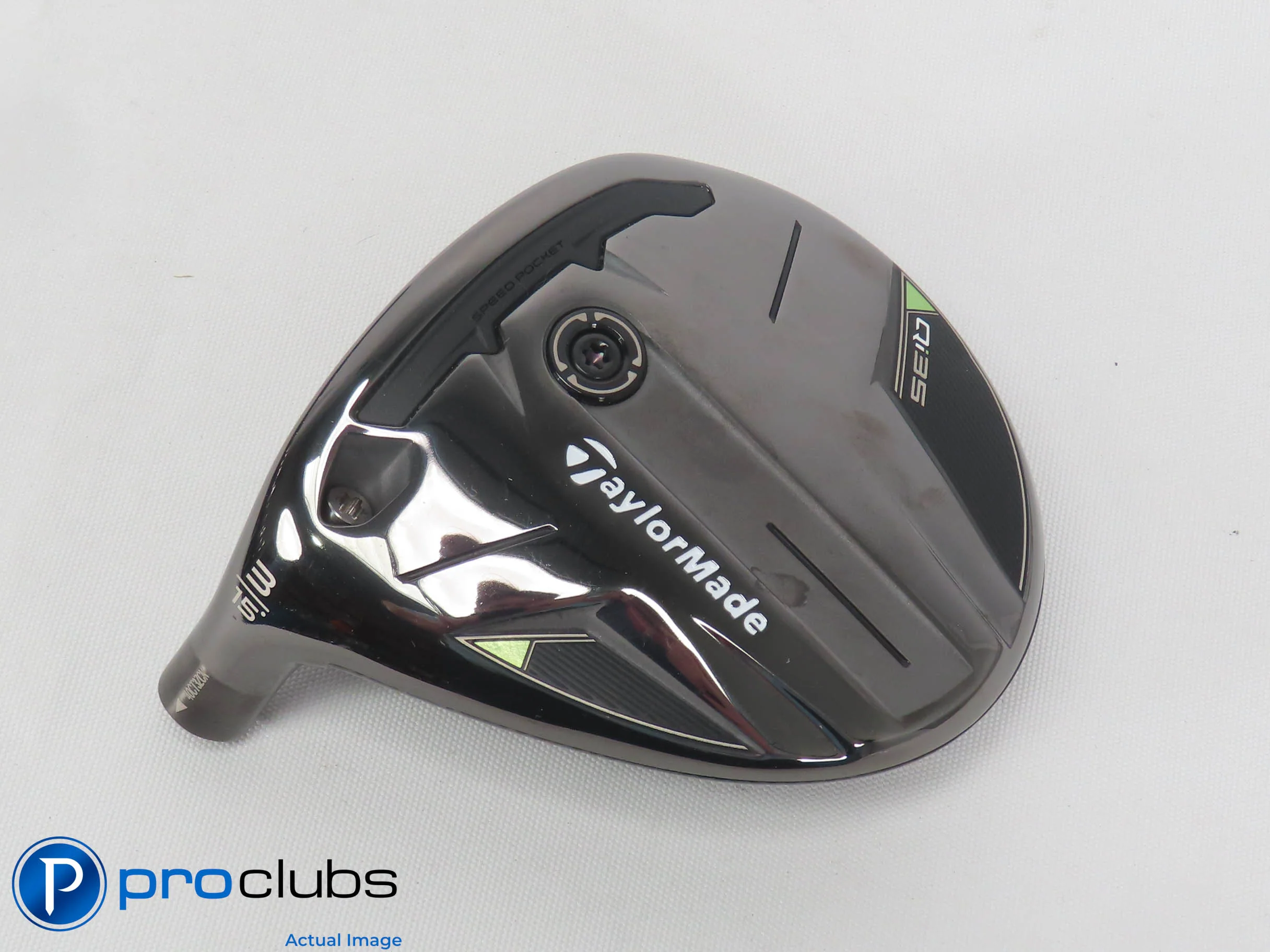 Nice Left Handed TaylorMade Qi35 15* 3 Wood - Head Only - 500836