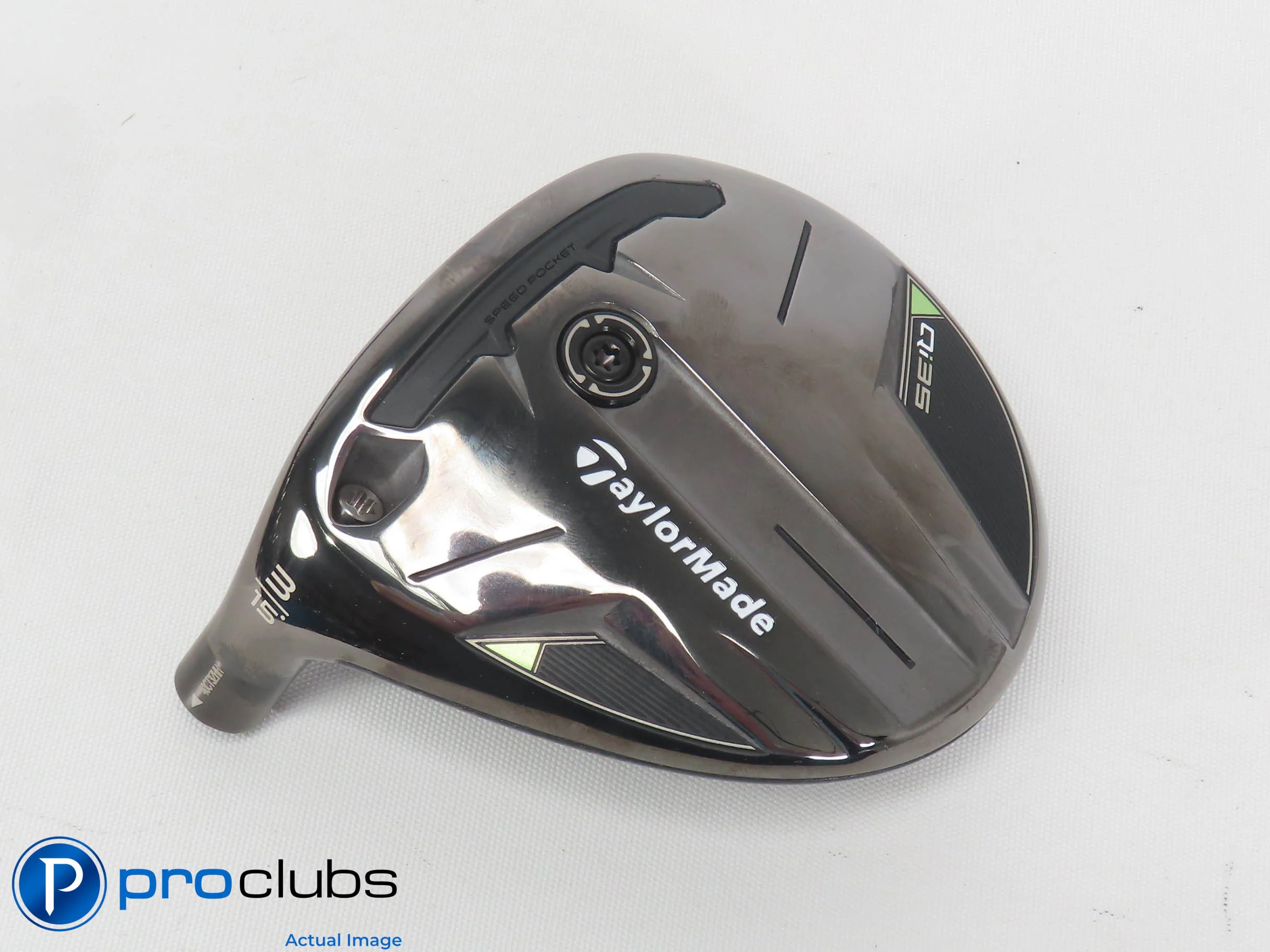 Nice Left Handed TaylorMade Qi35 15* 3 Wood - Head Only - 500841