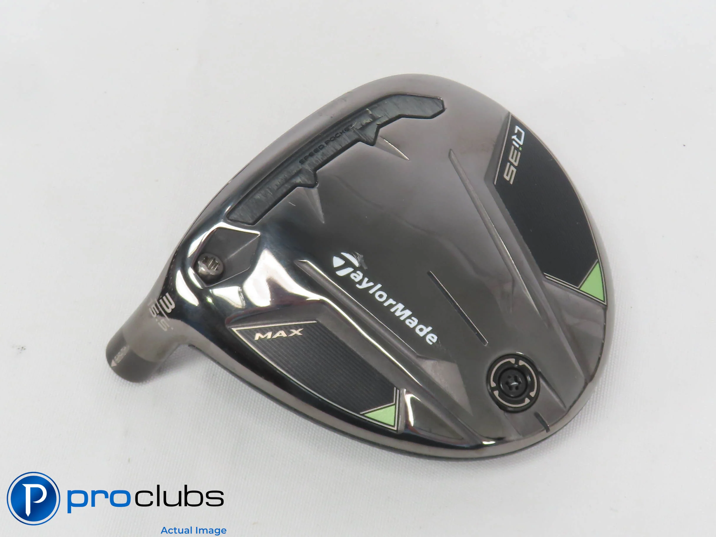 Nice Left Handed TaylorMade Qi35 MAX 15.5* 3 Wood - Head Only - 500901