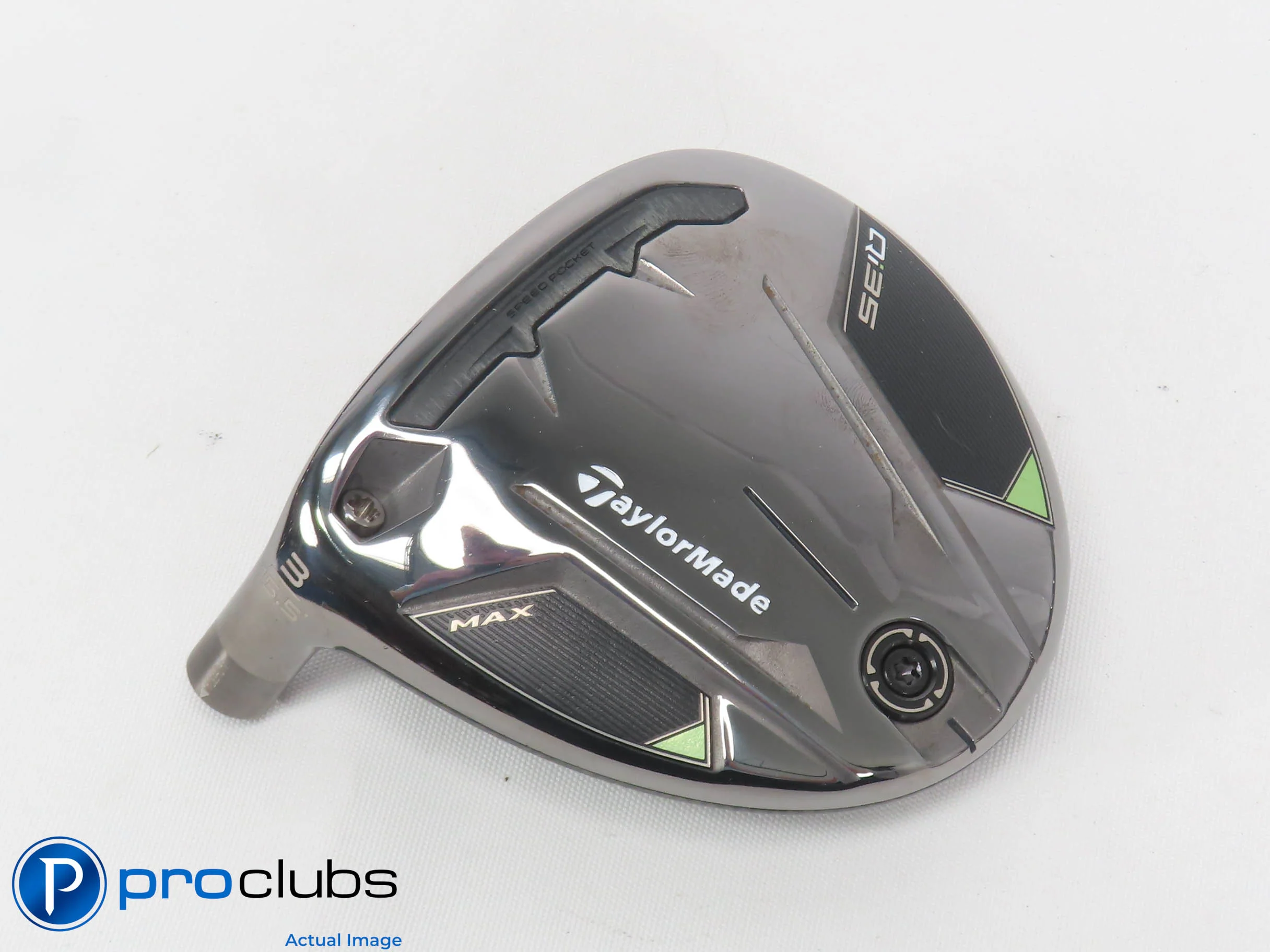Nice Left Handed TaylorMade Qi35 MAX 15.5* 3 Wood - Head Only - 500904
