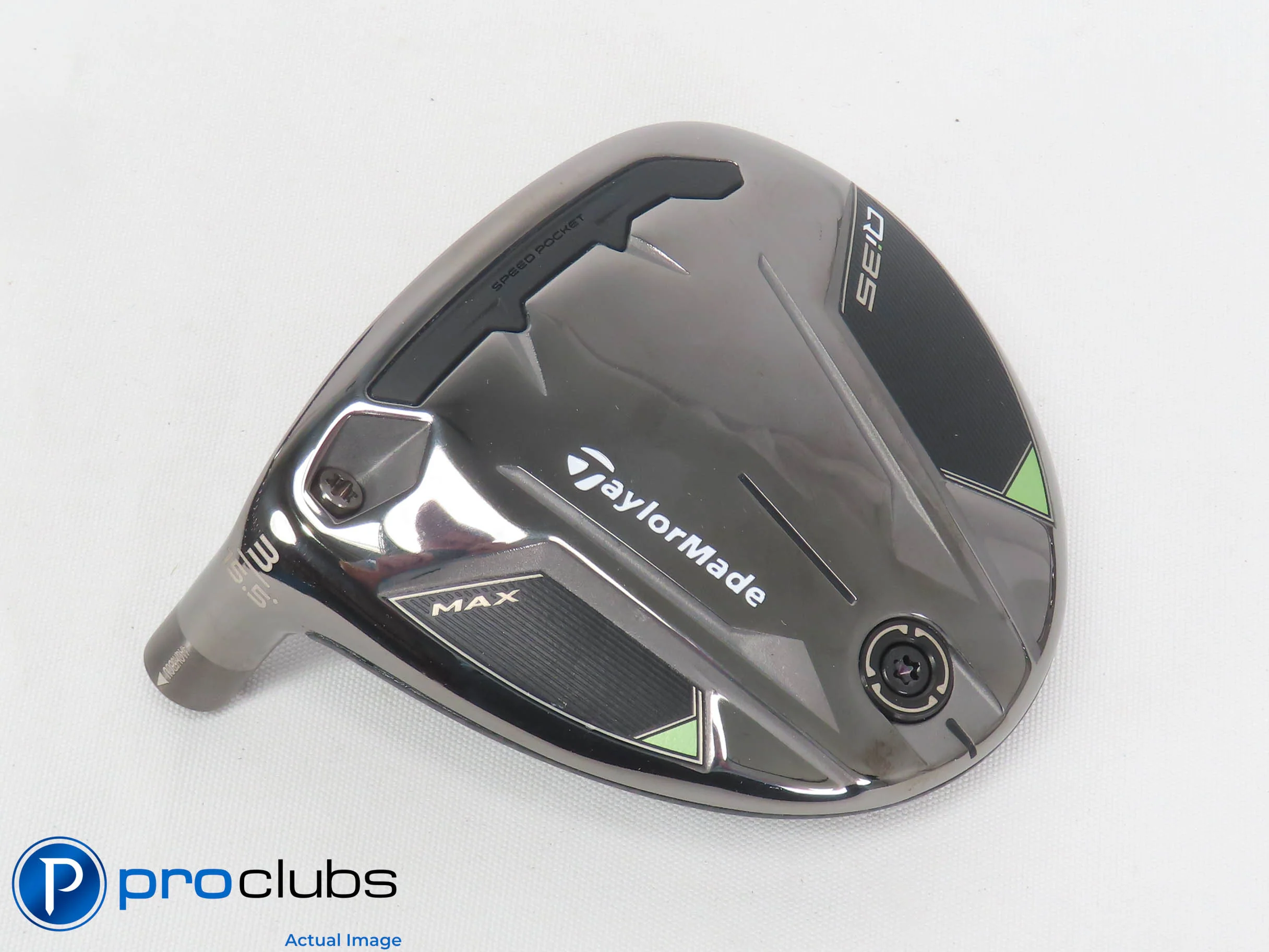 Nice Left Handed TaylorMade Qi35 MAX 15.5* 3 Wood - Head Only - 500906