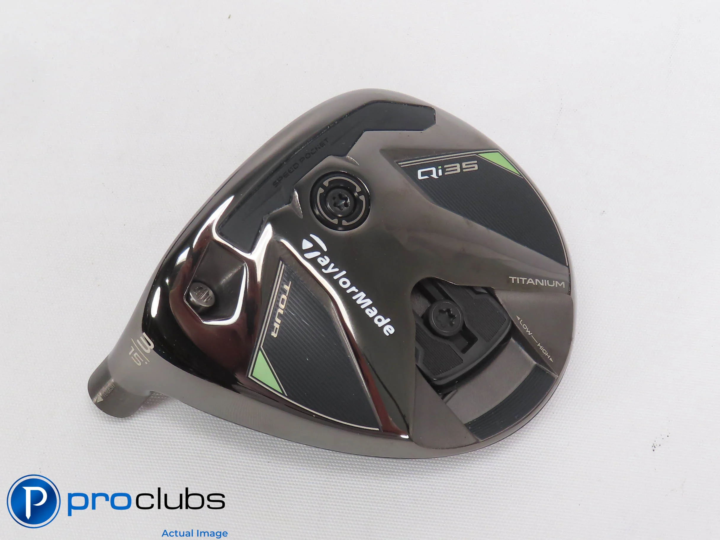 Nice Left Handed TaylorMade Qi35 Tour 15 Degree 3 Wood HEAD ONLY 500768