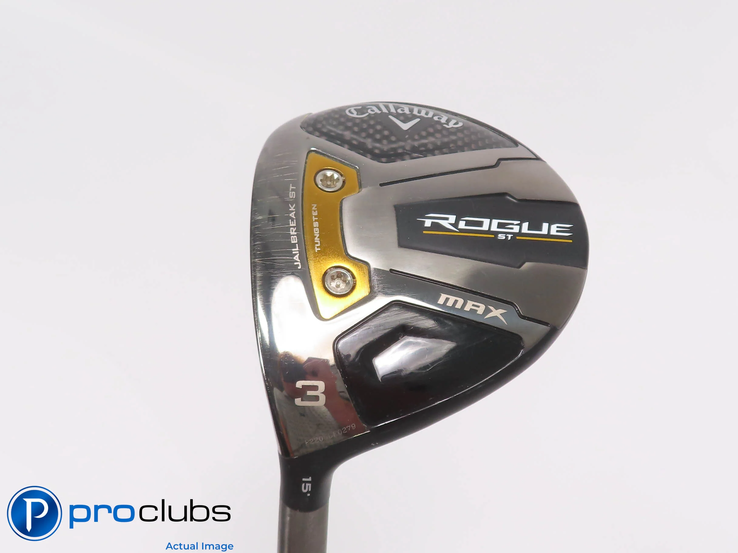 Left Handed Callaway Rogue ST MAX 15* 3 Wood - Gen5 HZRDUS Regular Flex - 509710