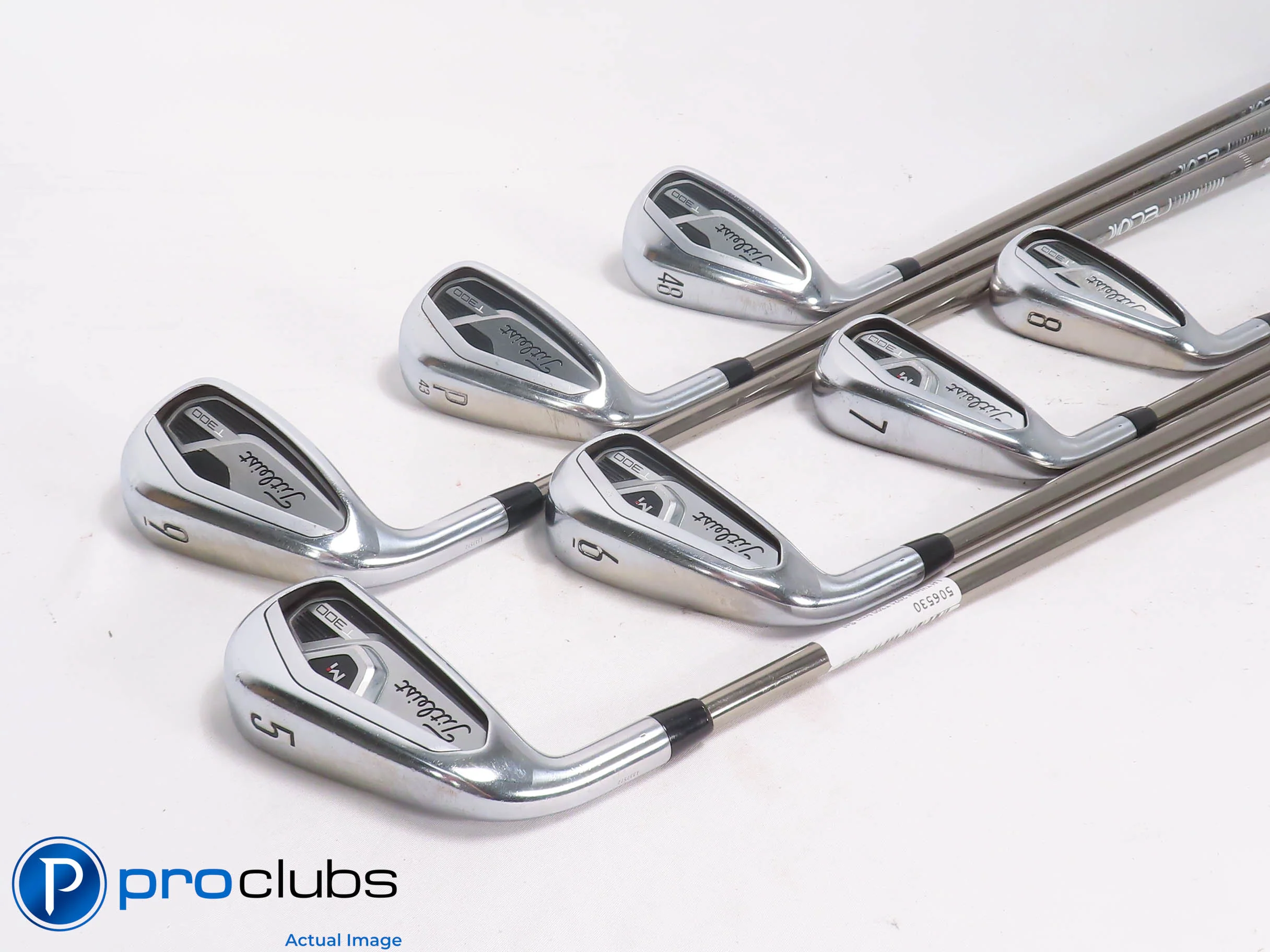 Left Handed Titleist '21 T300 5-PW,GW Iron Set Stiff Flex Graphite +1/2" 506530 - Image 2