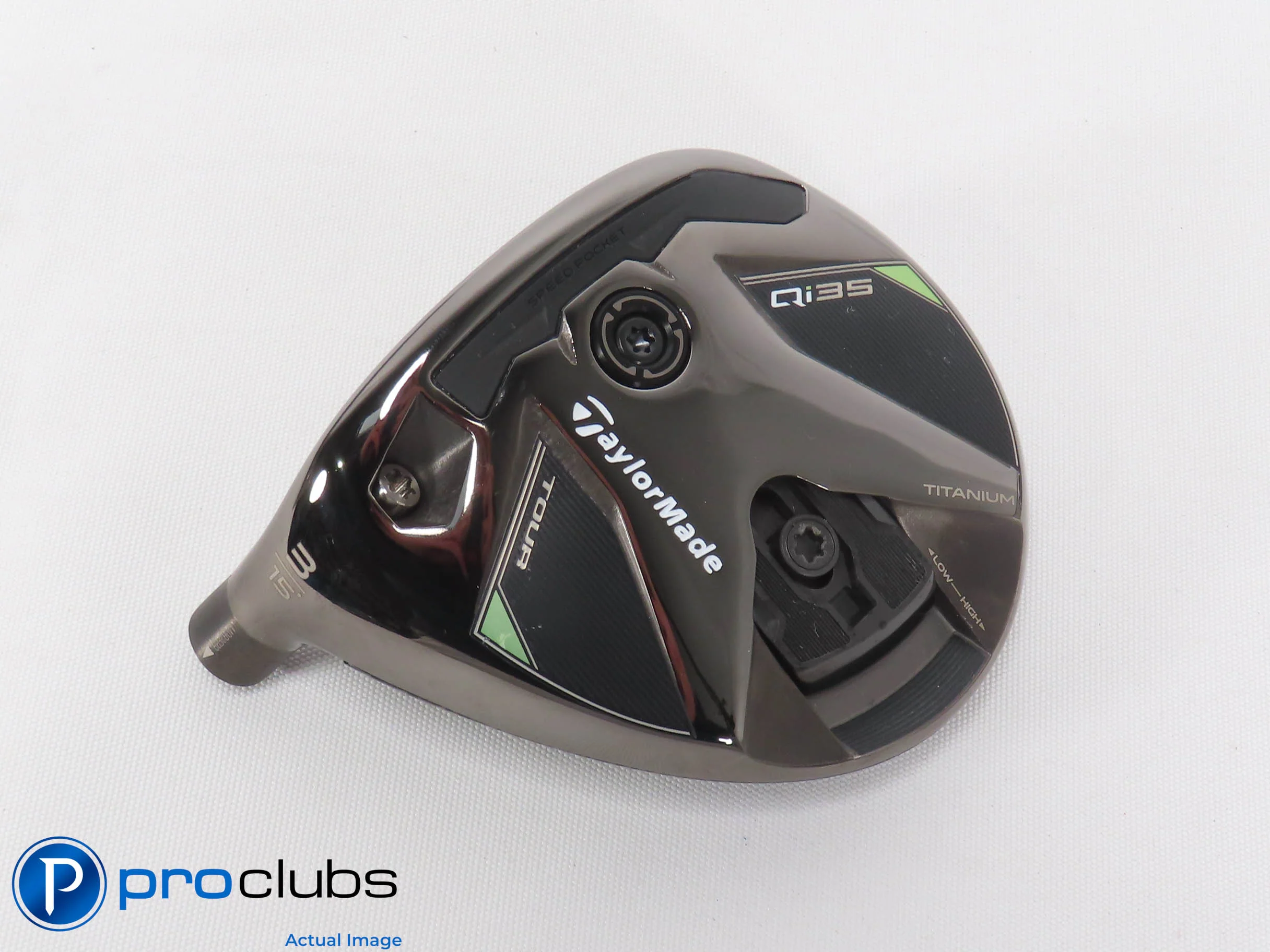 Mint! Left Handed TaylorMade Qi35 Tour 15* 3 Wood - Head Only - 468224
