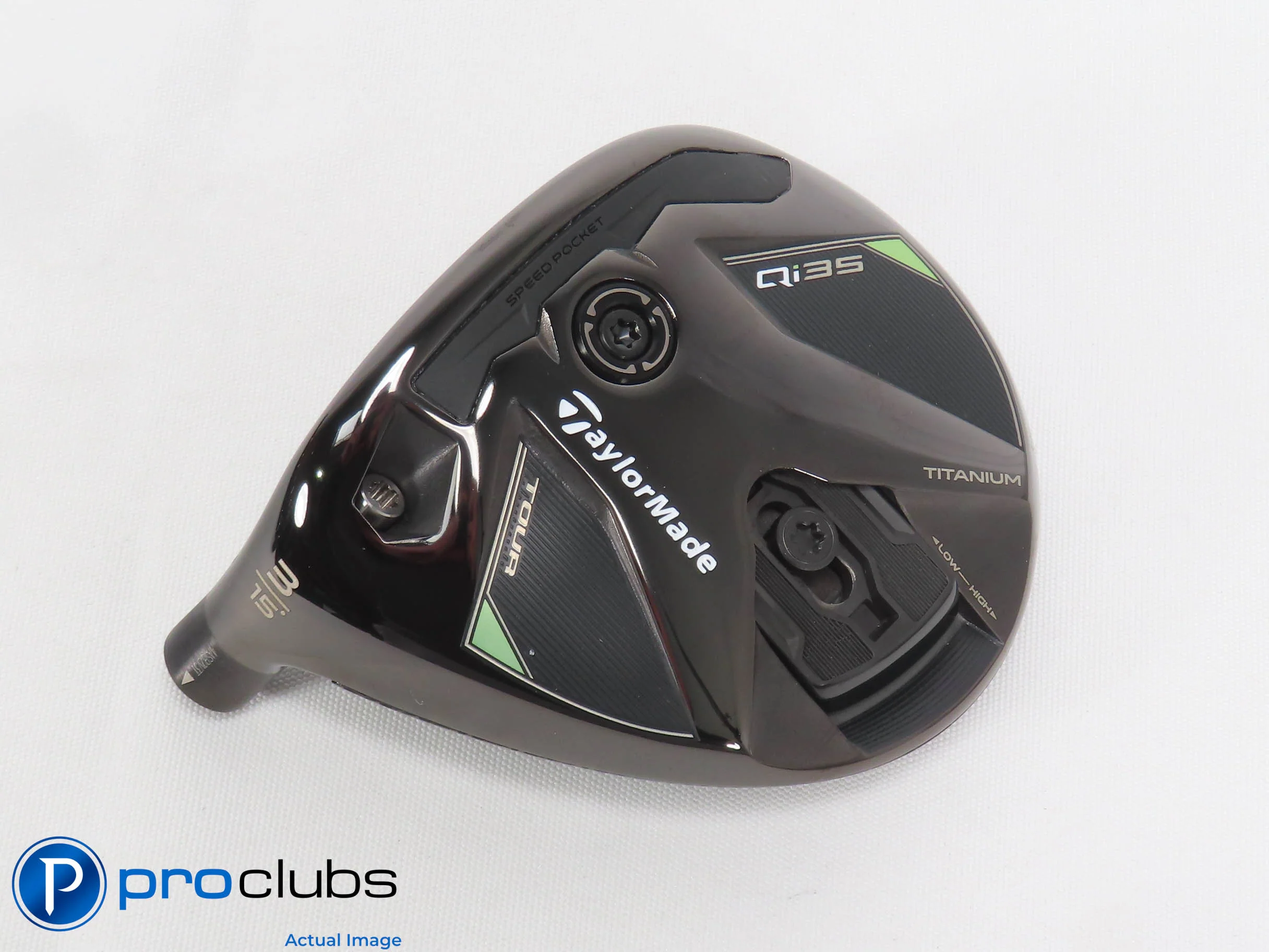 Mint! Left Handed TaylorMade Qi35 Tour 15* 3 Wood - Head Only - L/H - 471439