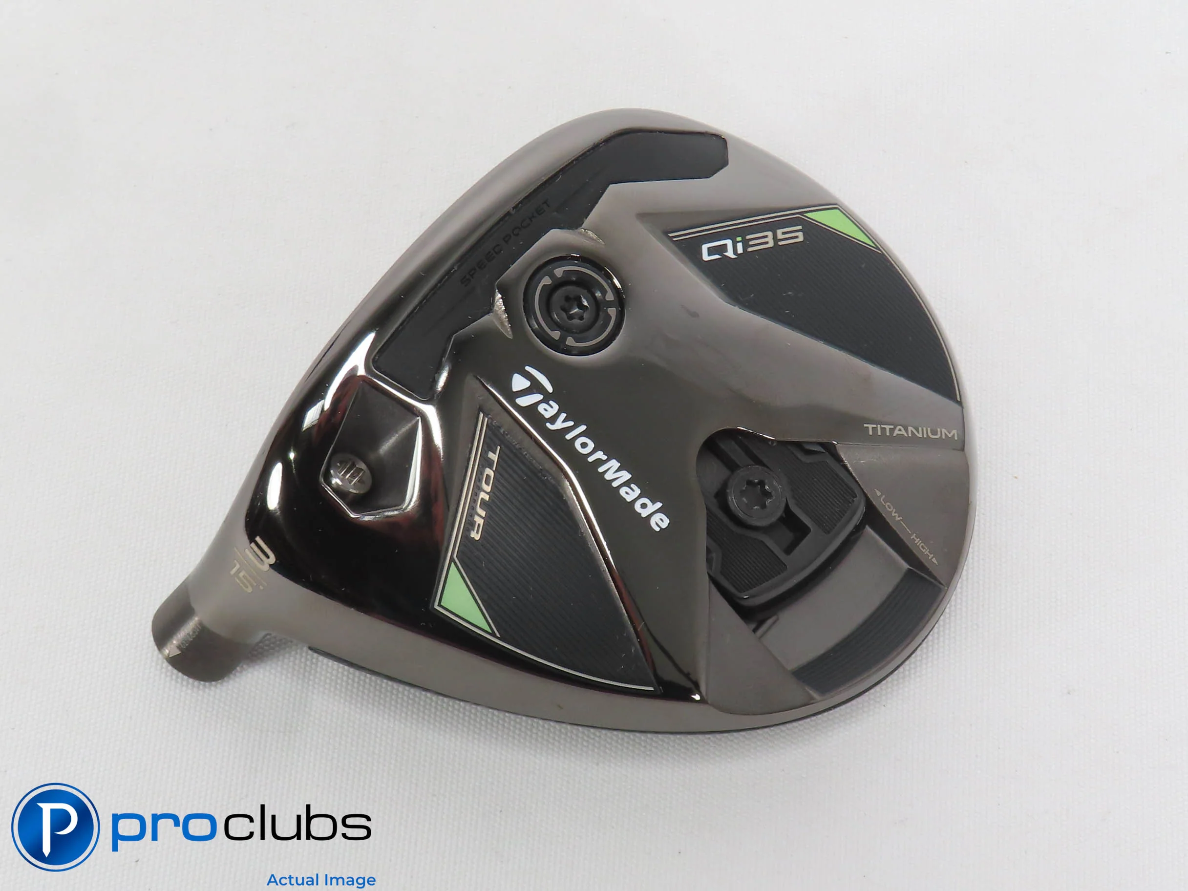 Mint! Left Handed TaylorMade Qi35 Tour 15* 3 Wood - Head Only - L/H - 472769