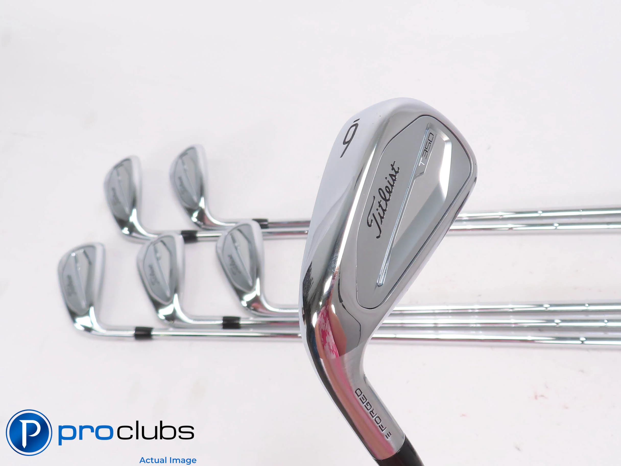 Mint Left Handed Titleist '23 T350 6-PW,GW Iron Set - KBS Stiff Flex +1" 509706