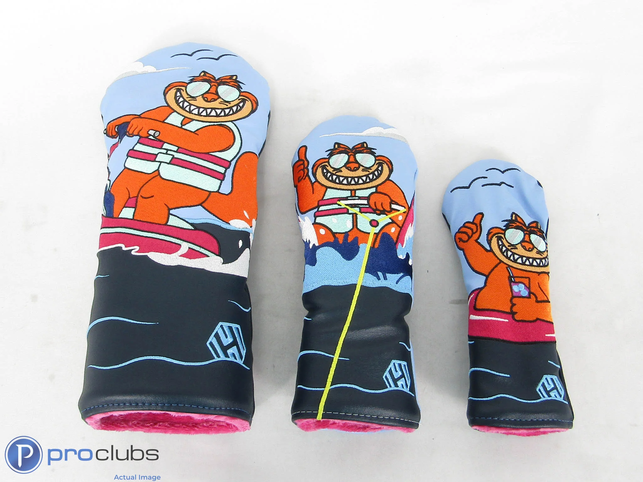 Rare! Bettinardi 3pc Summertime Fat Cat Headcover Wood Set - 509442