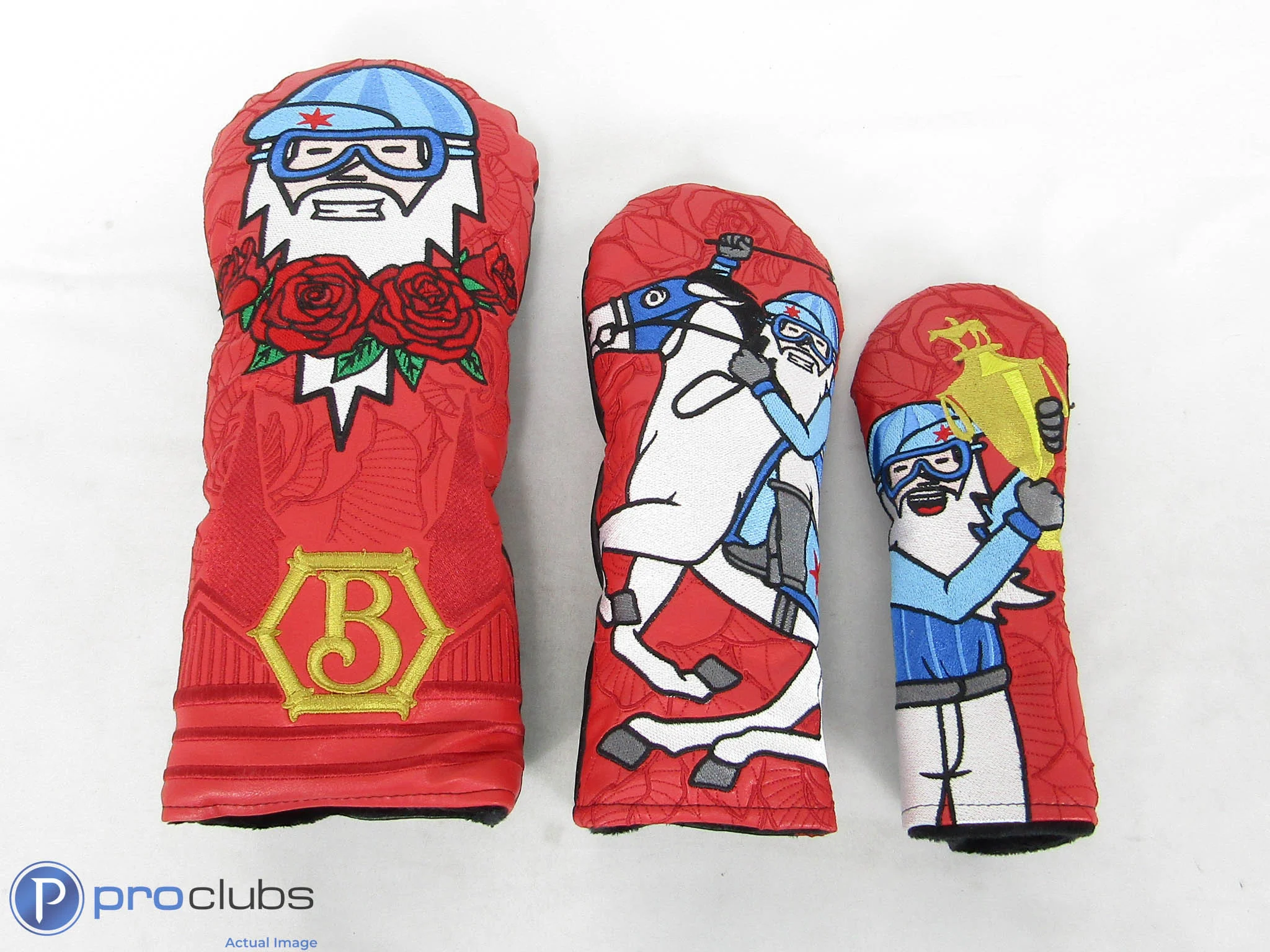 Rare! Bettinardi 3pc Derby Day Wizard Headcover Wood Set - 509440