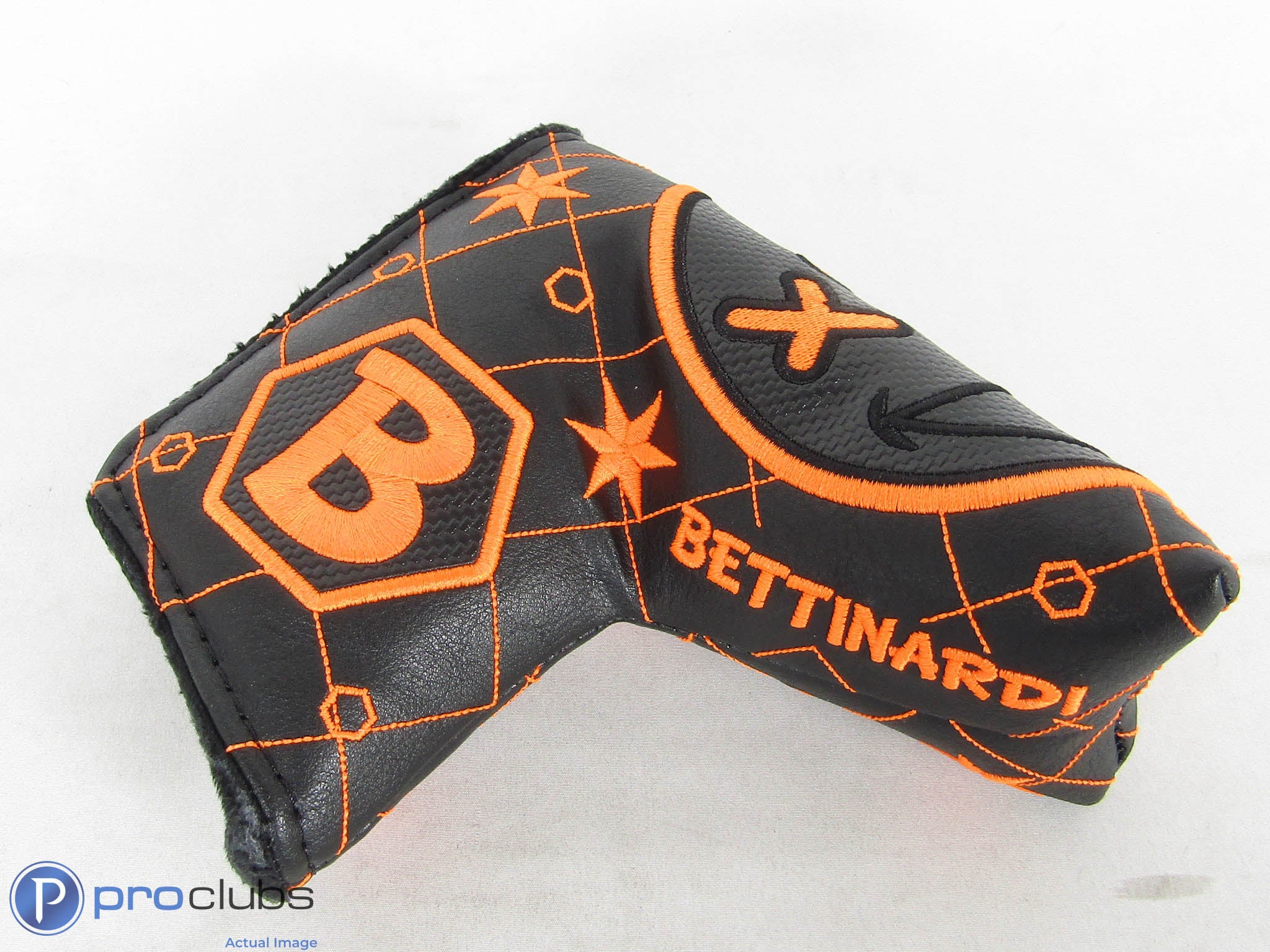 New! Bettinardi Black/Orange Stars Betti Bomb Blade Putter Headcover - 511590 - Image 2