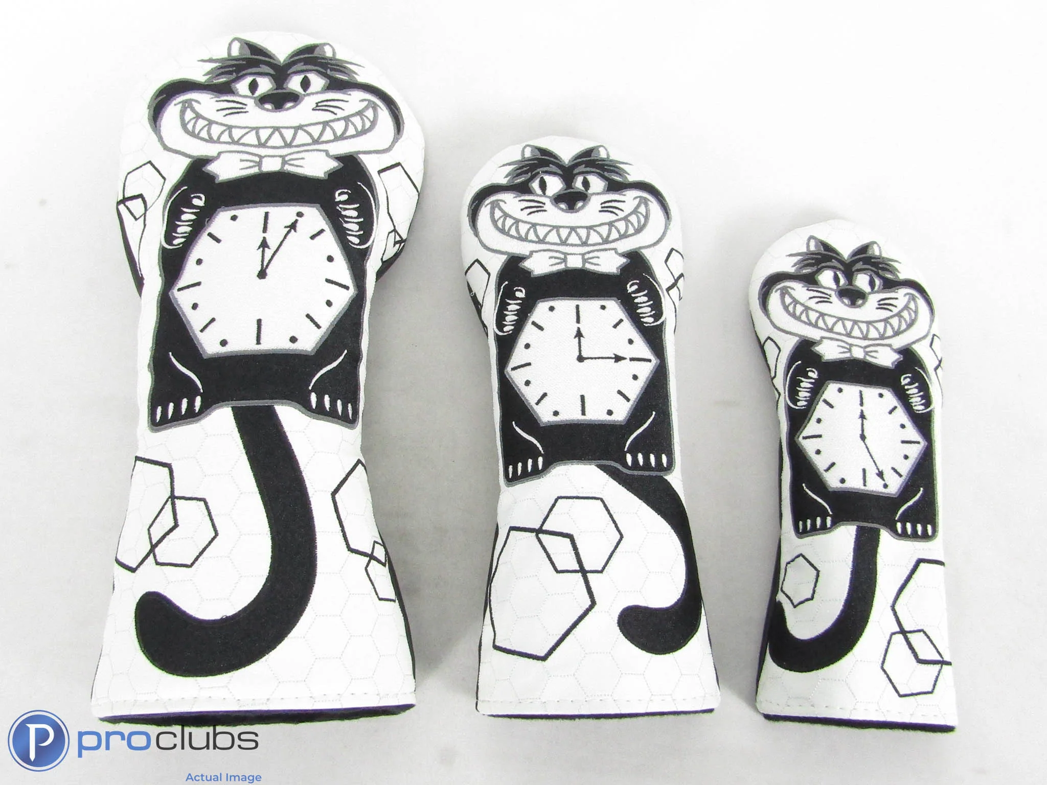 New! Bettinardi 3pc Fat Cat Wall Clock Wood Set Headcovers - 510730
