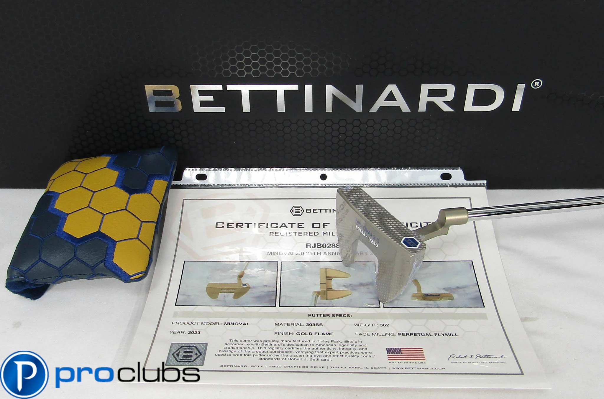 NEW BETTINARDI 25TH ANNIVERSARY MINOVAI 2.0 LIMITED RUN PUTTER w/ BOX #506676