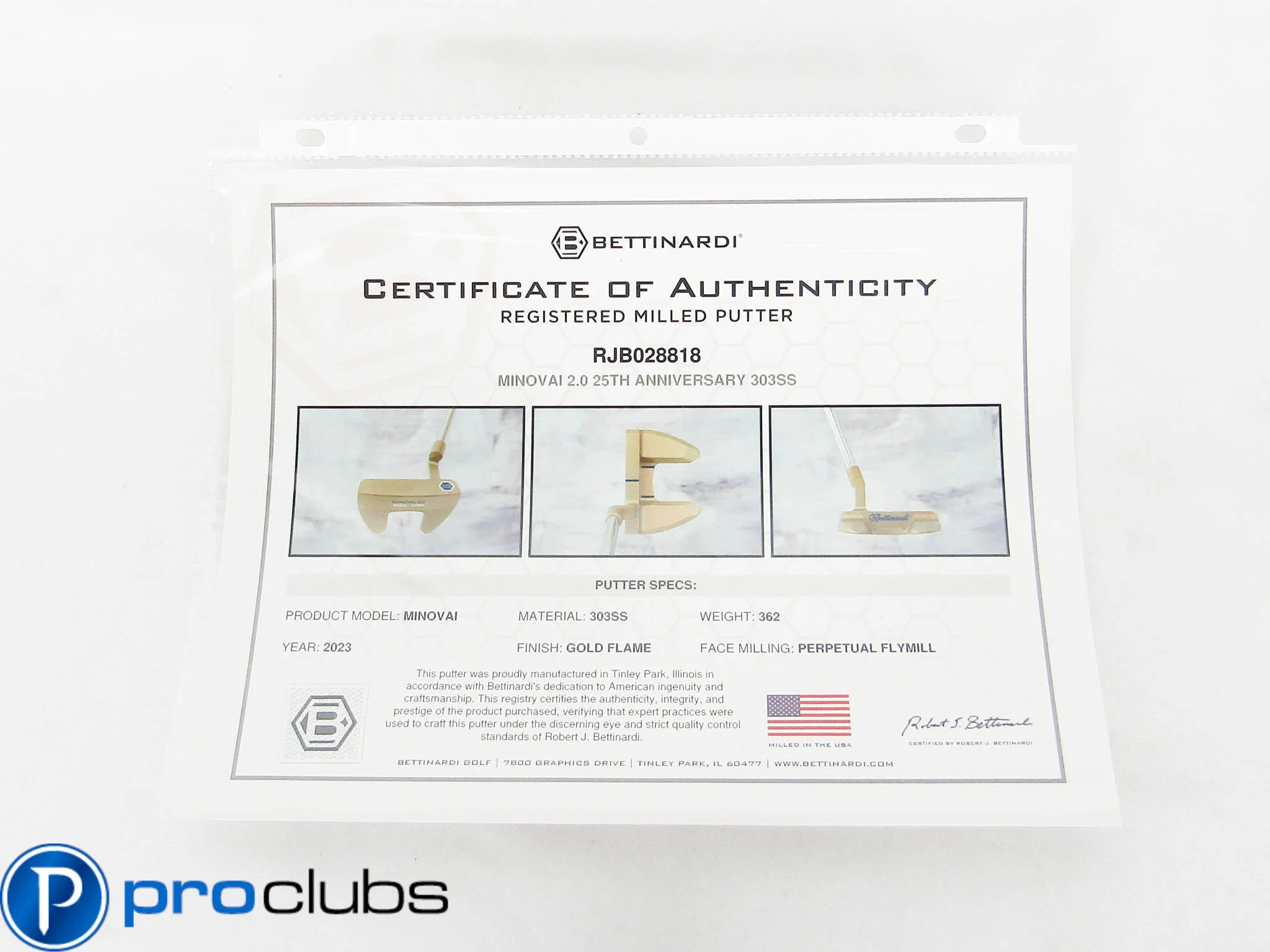 NEW BETTINARDI 25TH ANNIVERSARY MINOVAI 2.0 LIMITED RUN PUTTER w/ BOX #506676 - Image 7
