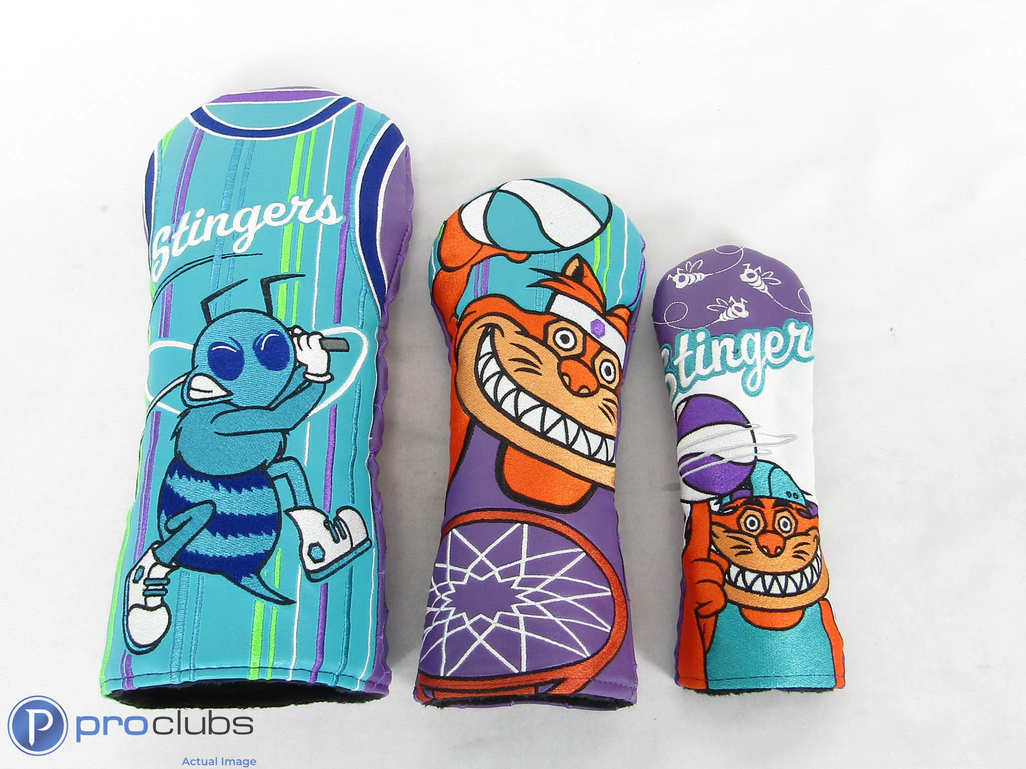 Rare! 3pc Bettinardi Retro Carolina Stinger Multi Icon Headcover Wood Set 509411