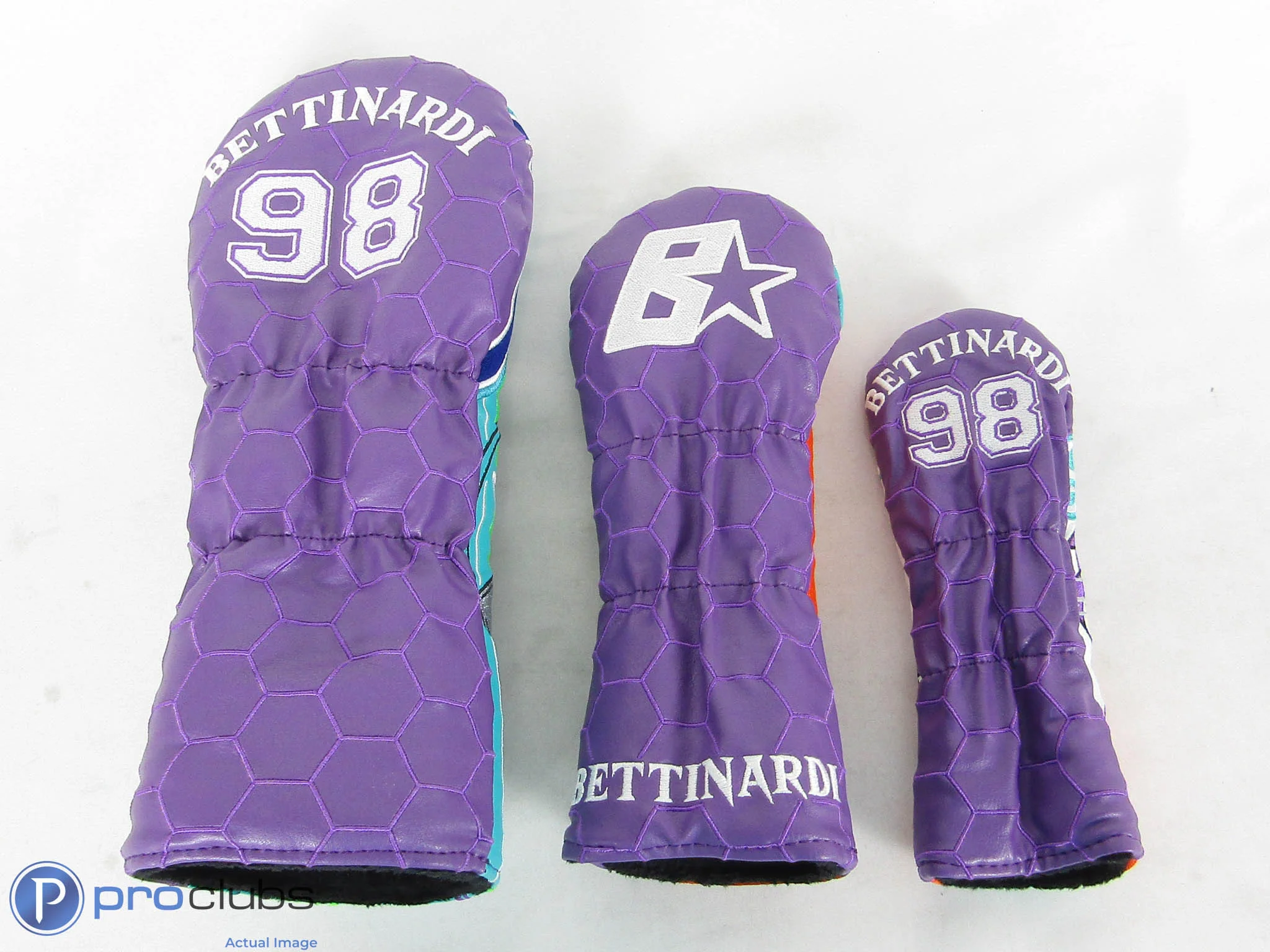 Rare! 3pc Bettinardi Retro Carolina Stinger Multi Icon Headcover Wood Set 509411 - Image 2
