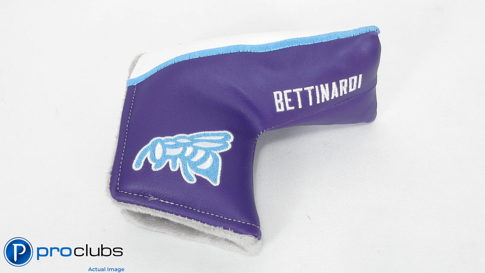 NEW BETTINARDI RETRO ORIGINAL RJB PURPLE / BLUE BLADE PUTTER HEADCOVER #344332 - Image 3