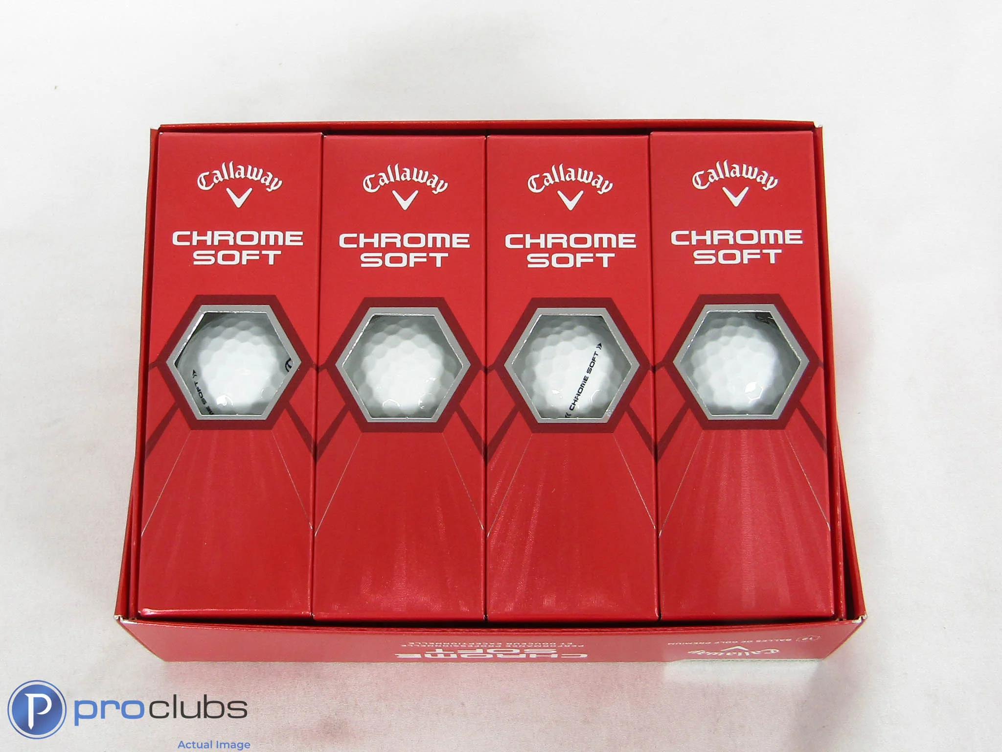 New! 1 Dozen Callaway 2020 Chrome Soft Golf Balls (White) - 507551