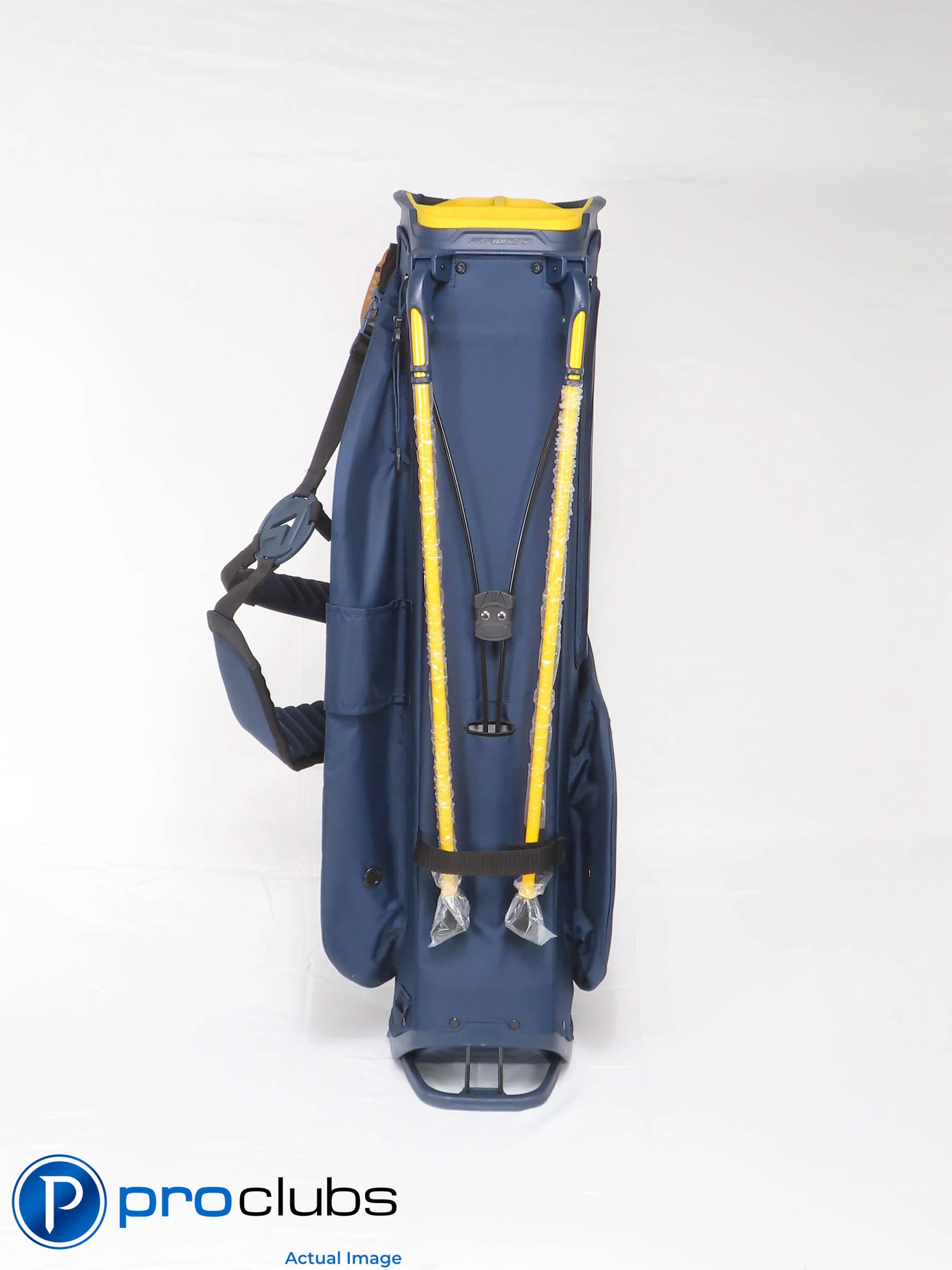 New! Callaway Fairway C 4-Way Stand Bag w/Rainhood - Navy / Gray / Yellow 459346 - Image 4