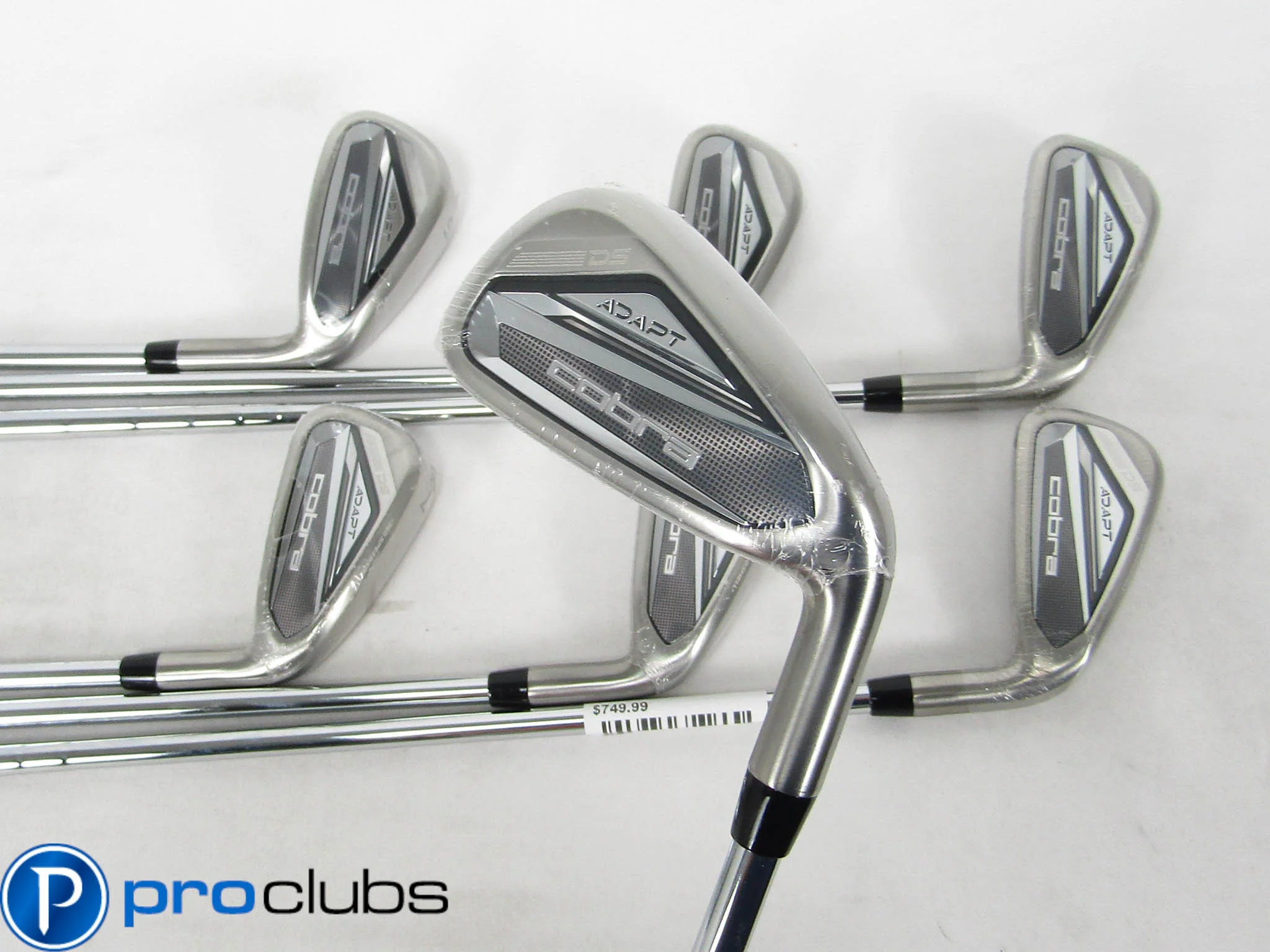 NEW COBRA DS ADAPT IRONS 5-PW,GW STEEL ULTRALITE REGULAR FLEX (-1", 2* FLAT)