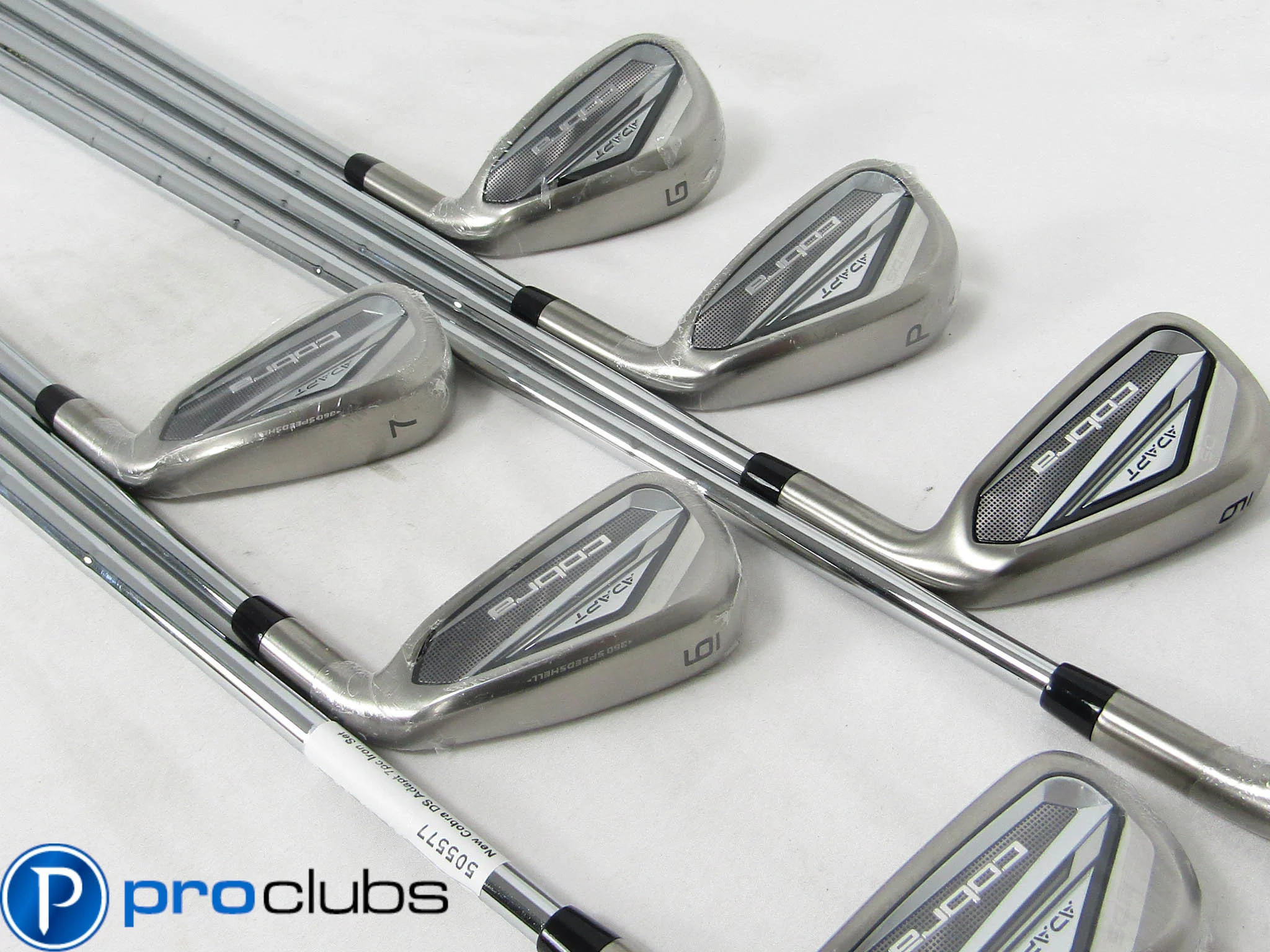 NEW COBRA DS ADAPT IRONS 5-PW,GW STEEL DYNAMIC GOLD X100 X-FLEX (2* FLAT) 505577 - Image 3