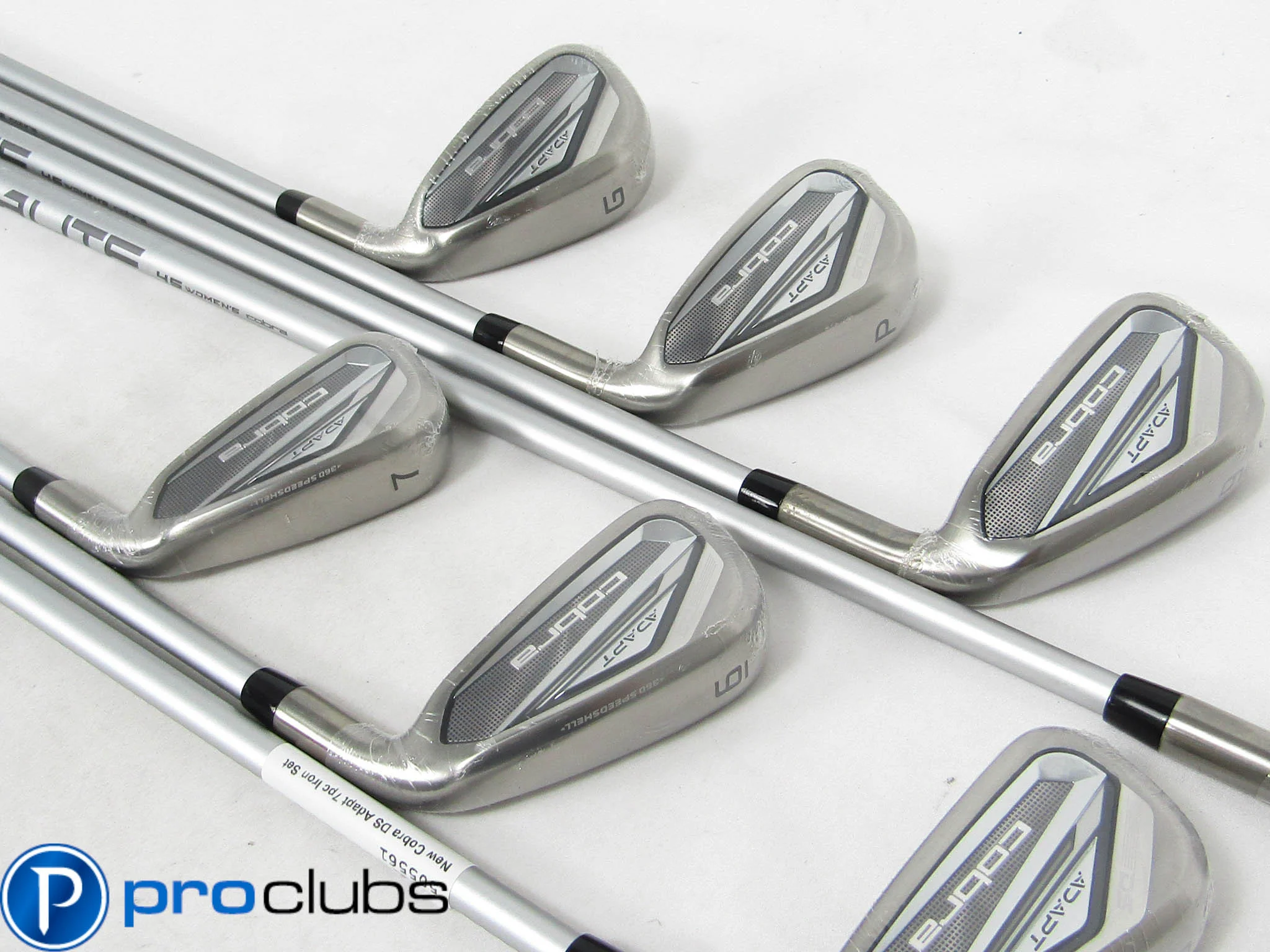 NEW LADIES COBRA DS ADAPT IRONS 5-PW,GW GRAPHITE ULTRALITE 45 WOMEN'S (+1") - Image 3
