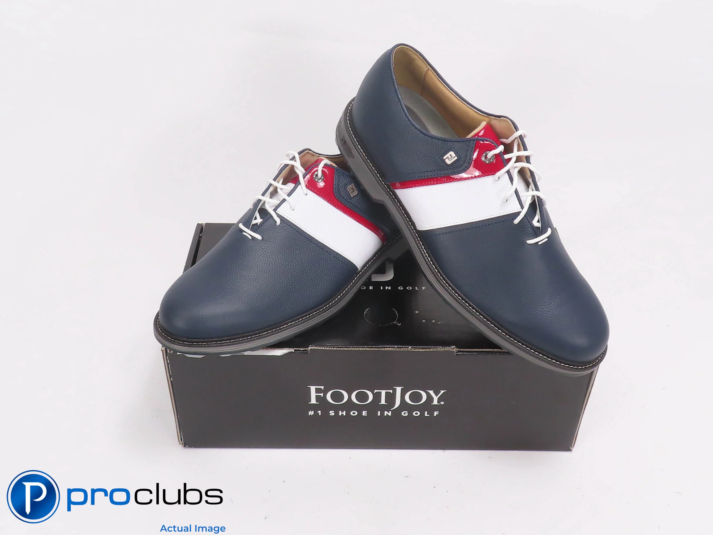 New Footjoy My Joys Premier Size 11.5 Men's Golf Shoes - Blue/Red/White 511563