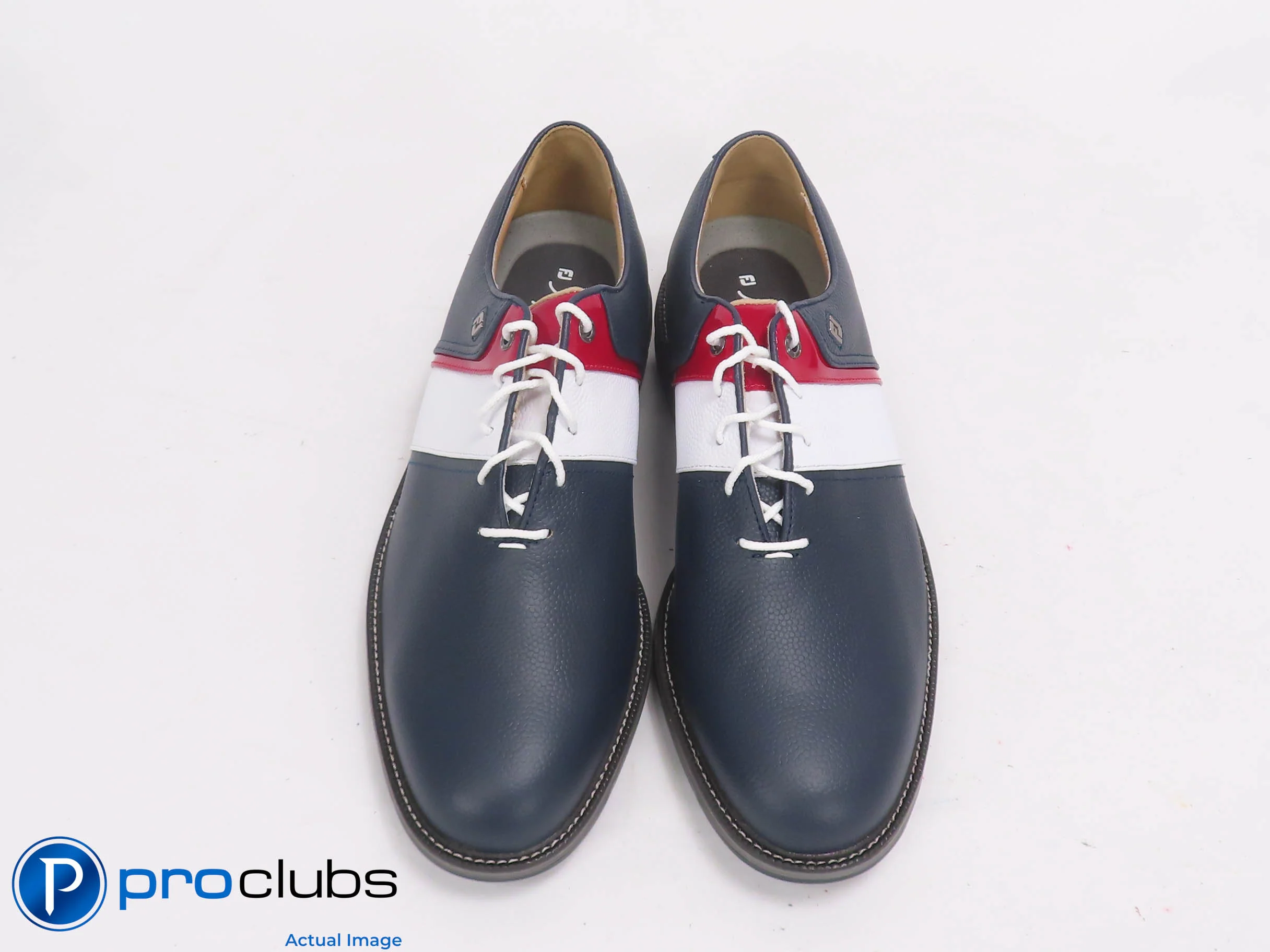 New Footjoy My Joys Premier Size 11.5 Men's Golf Shoes - Blue/Red/White 511563 - Image 2