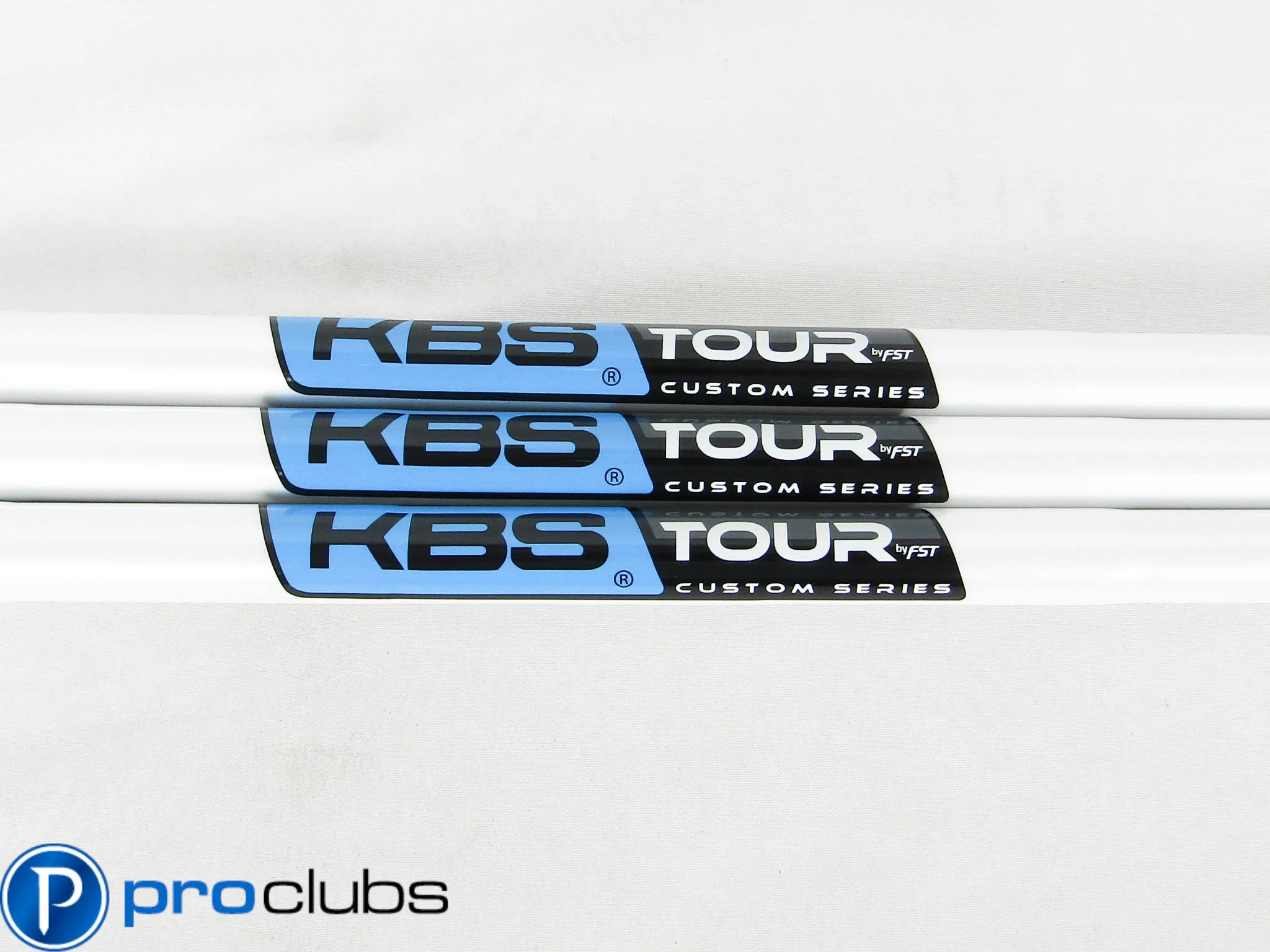 3pc NEW KBS TOUR CUSTOM SERIES (WHITE PEARL / BLUE) 120 STIFF FLEX WEDGE SHAFTS