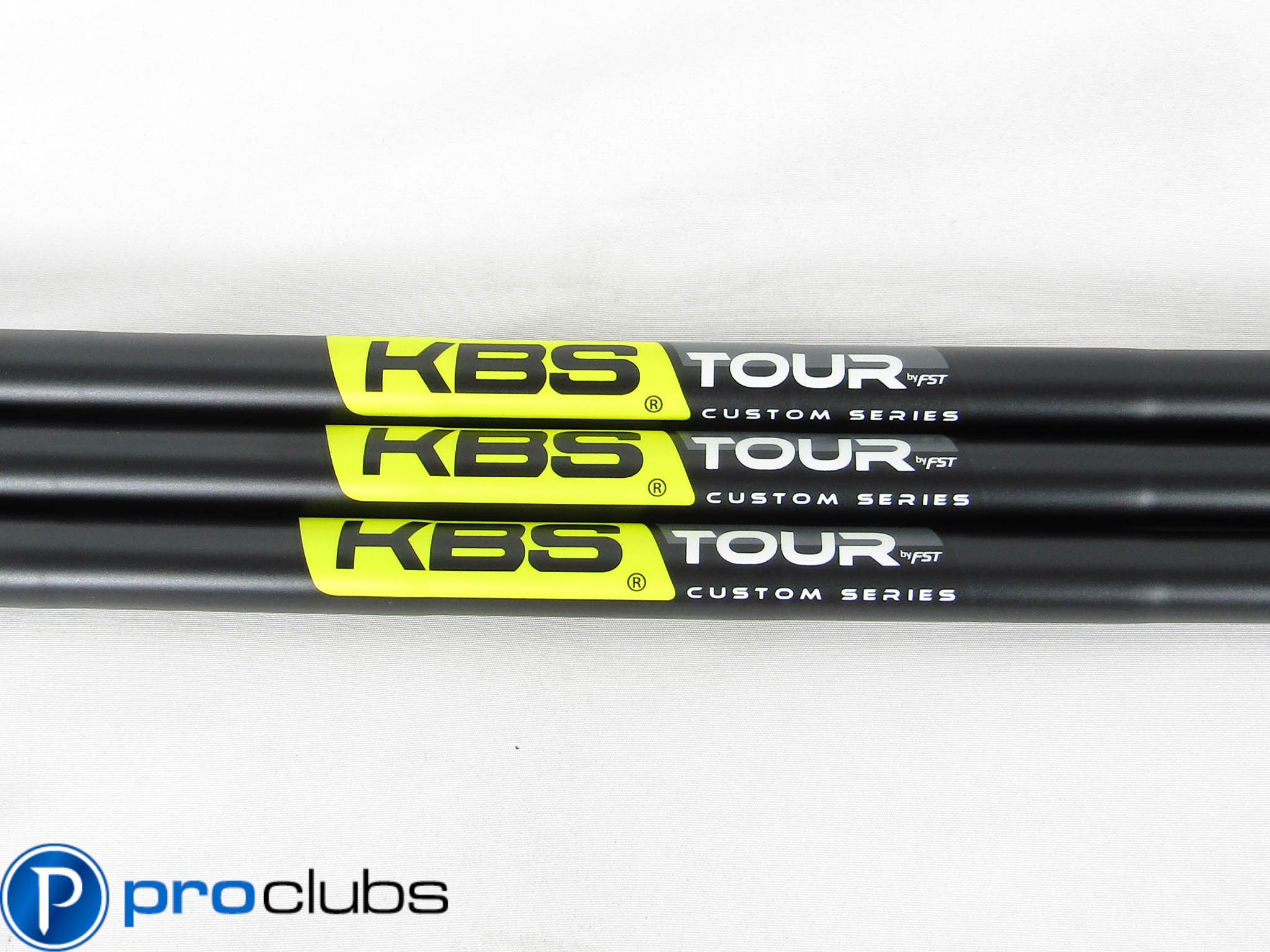 3pc NEW KBS TOUR CUSTOM SERIES MATTE BLACK / YELLOW 120 STIFF FLEX WEDGE SHAFTS