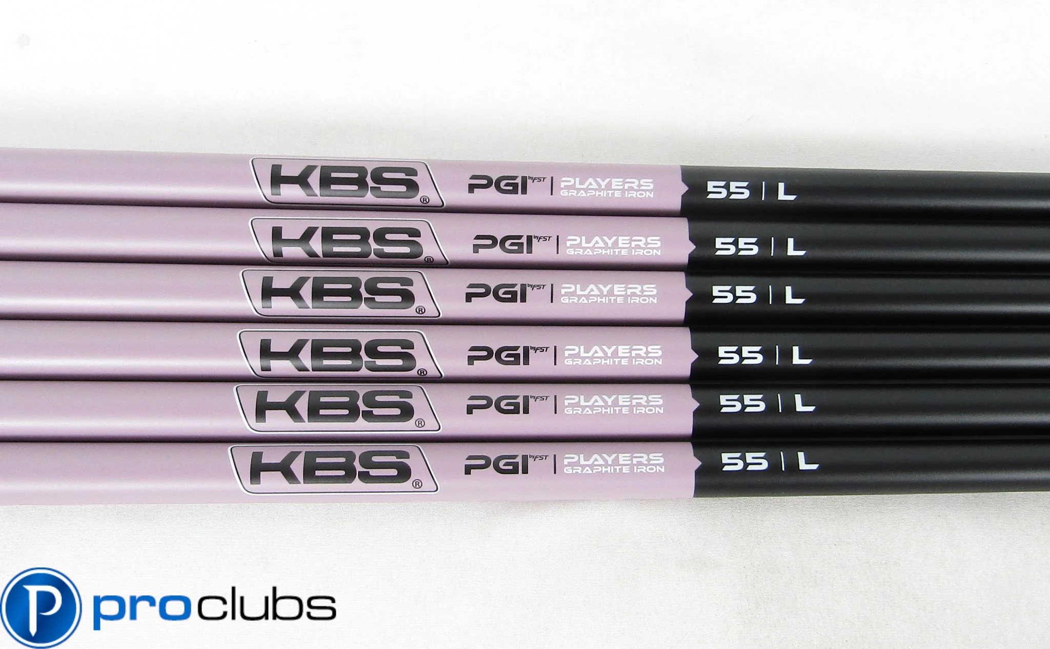 6pc NEW KBS PGI 55 LADIES FLEX GRAPHITE IRON SHAFTS .370 #507972