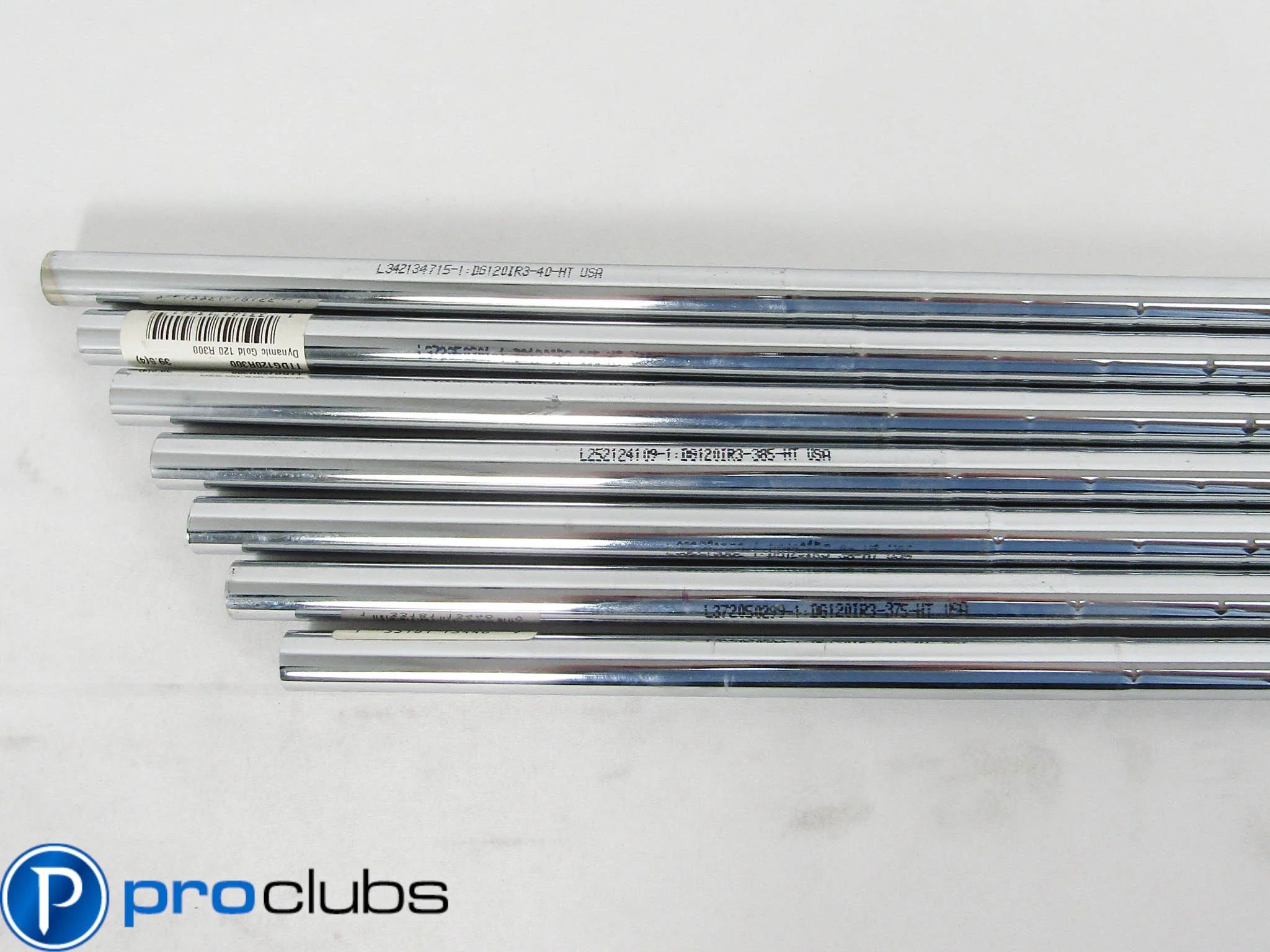 NEW DYNAMIC GOLD 120 R300 REGULAR FLEX STEEL IRON SHAFTS 4-PW .355 #507619 - Image 2
