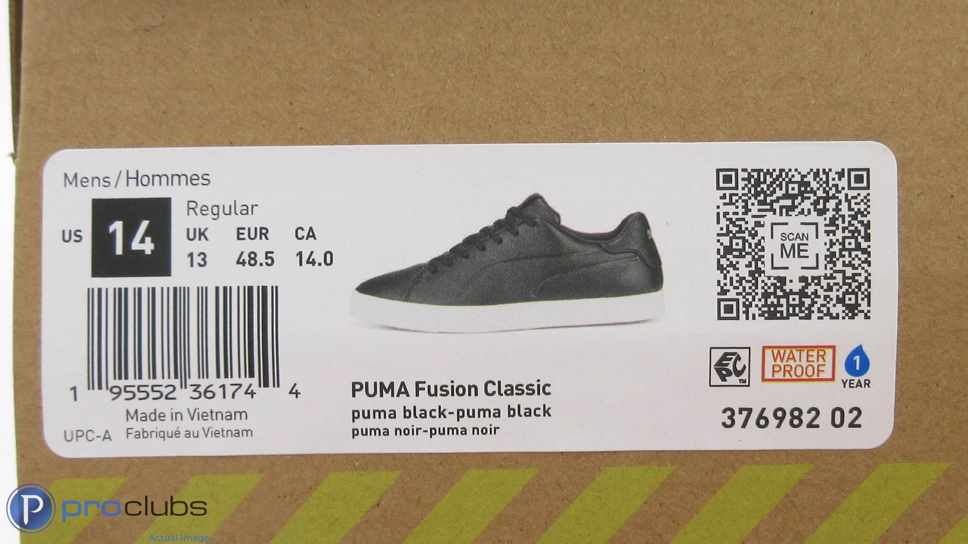 New! Puma Fusion Classic Size 14 Black/Black - 413059 - Image 4