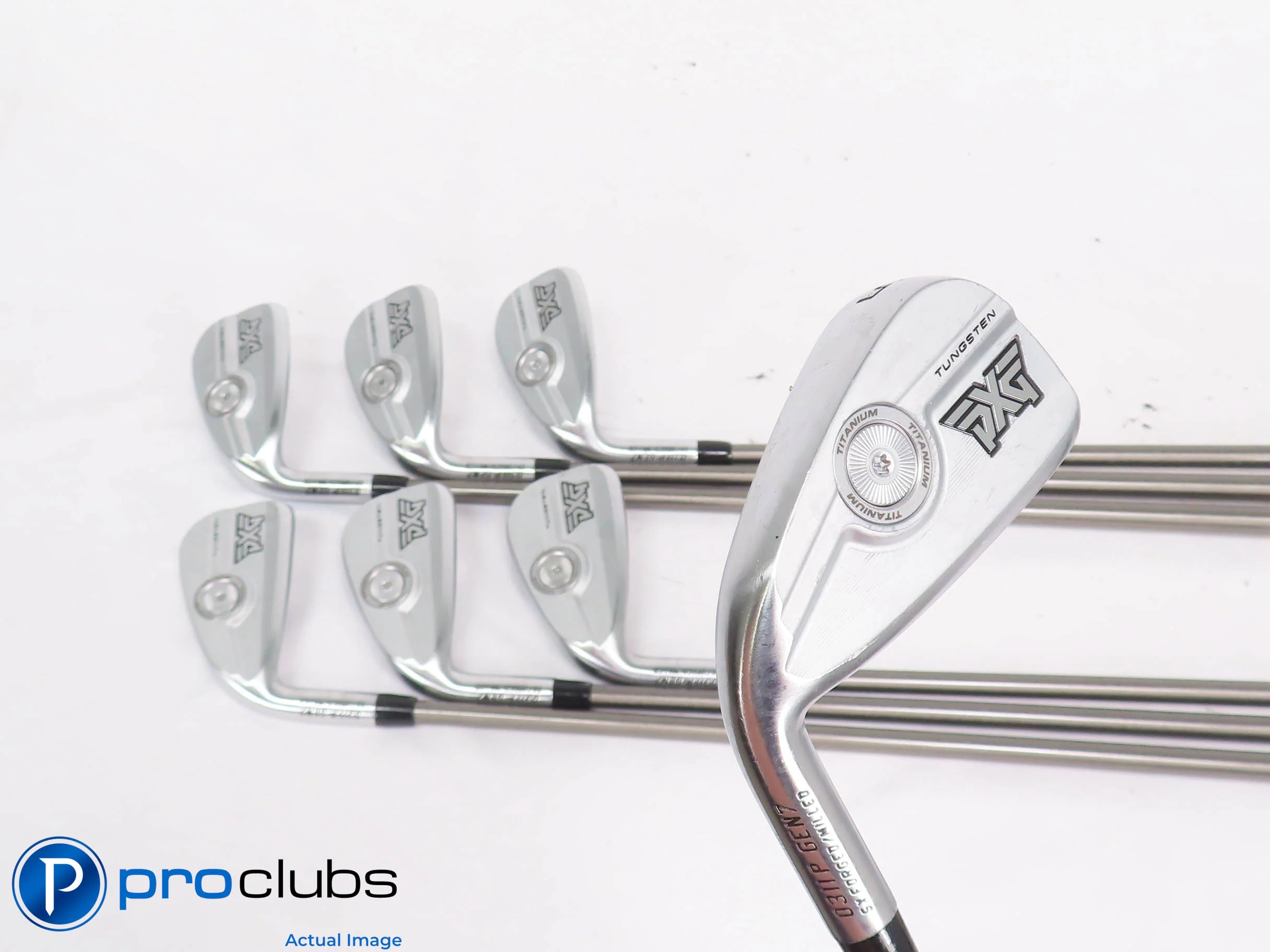 Left Handed PXG GEN7 0311P IRONS 5-PW,GW Aerotech Steelfiber 70 Regular +1/2"