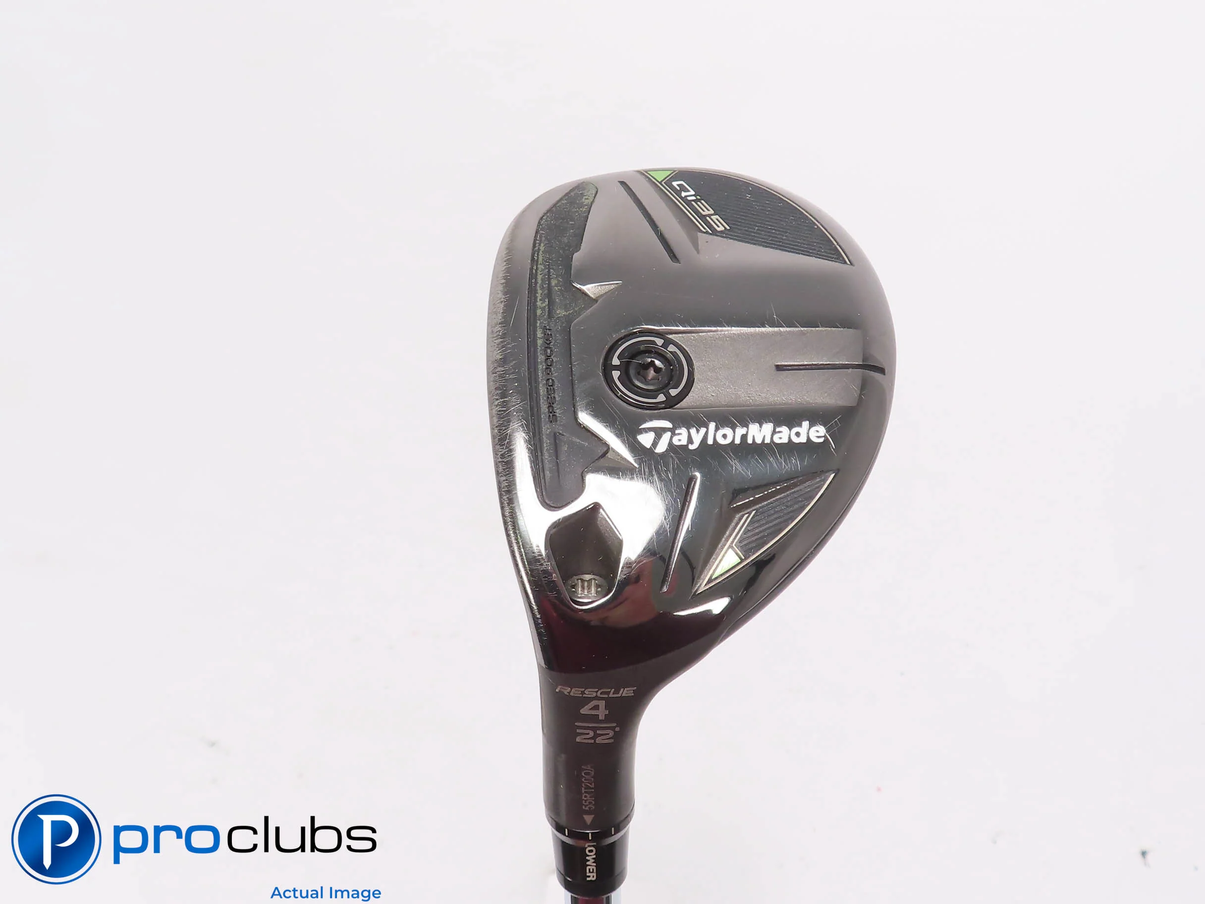 Left Handed TaylorMade Qi35 22* 4 HYBRID Steel Dynamic Gold X100 #463380