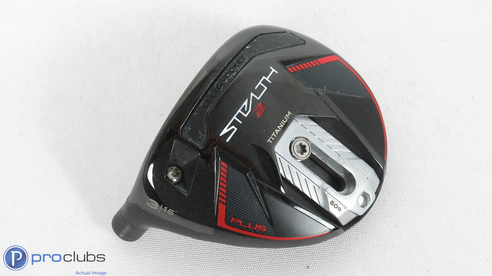 Nice! Left Handed TaylorMade Stealth-2 Plus 15* - 3 Wood - Head Only - 387936