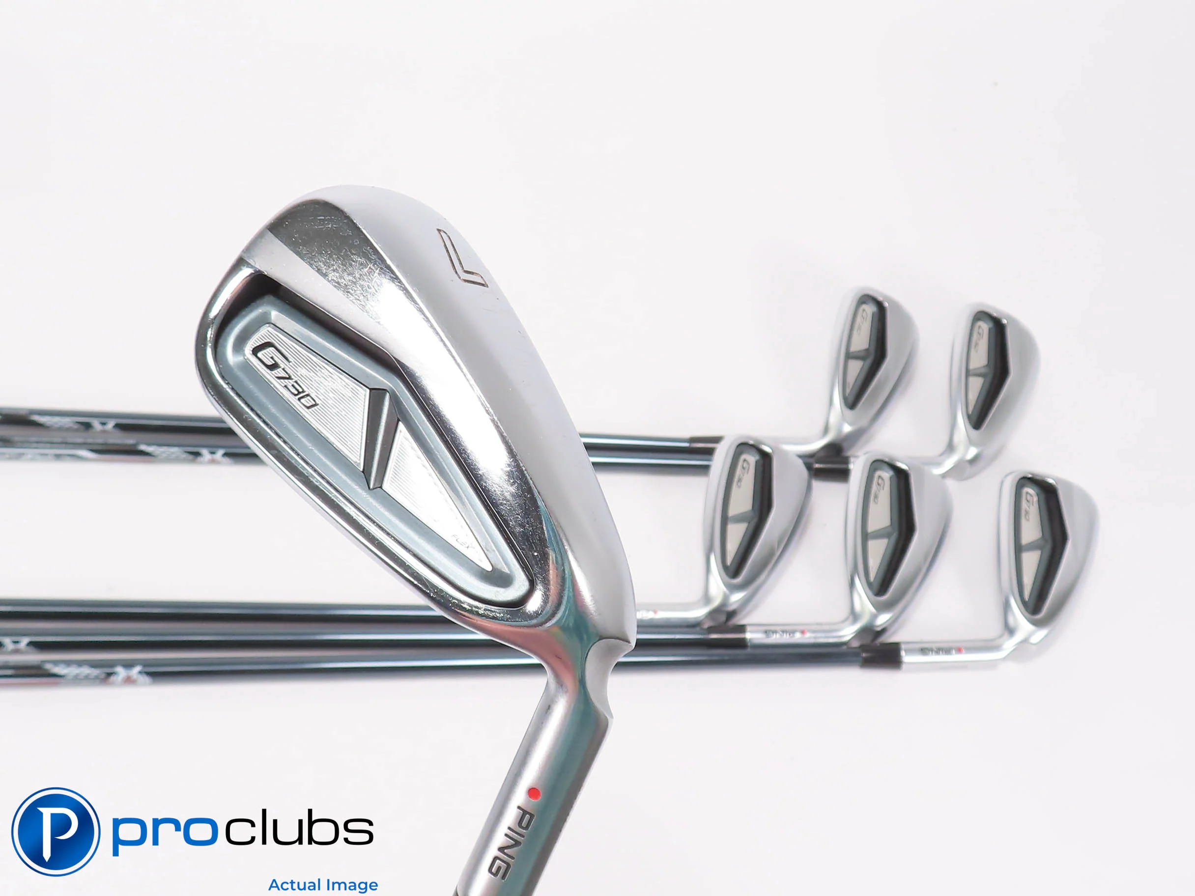 Ping G730 Red Dot Irons 7-PW,UW,50* Graphite Regular Flex +1/2" 476636