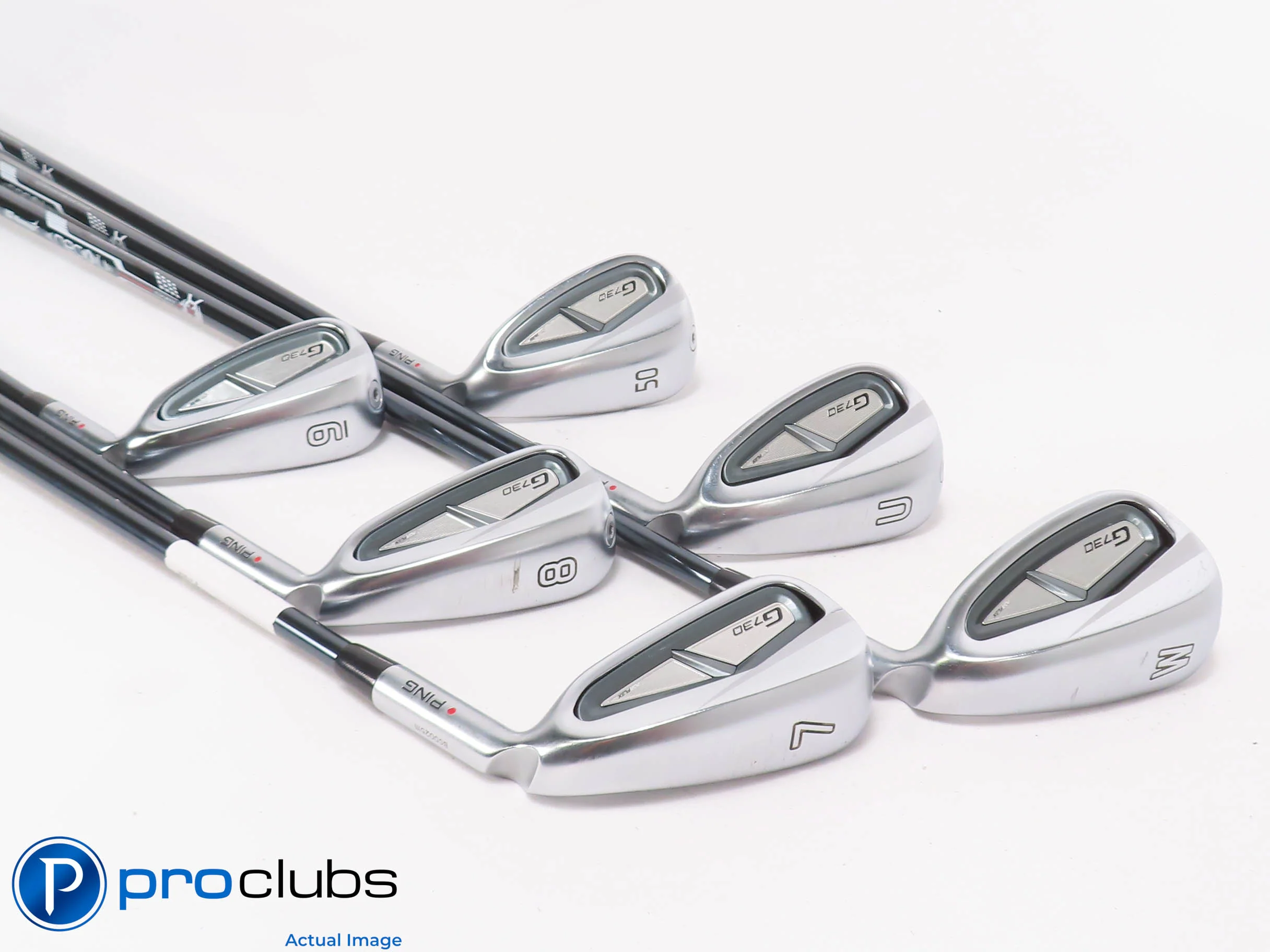Ping G730 Red Dot Irons 7-PW,UW,50* Graphite Regular Flex +1/2" 476636 - Image 2